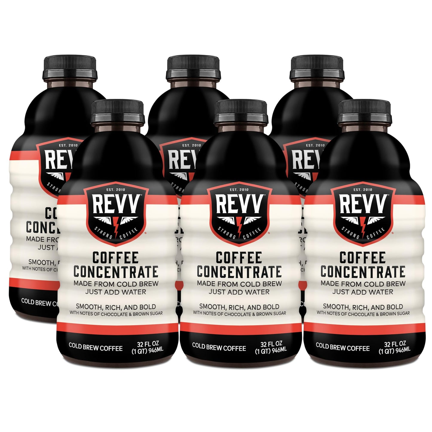 REVV 32oz Coffee Concentrate 6 count (1 pack of 6)