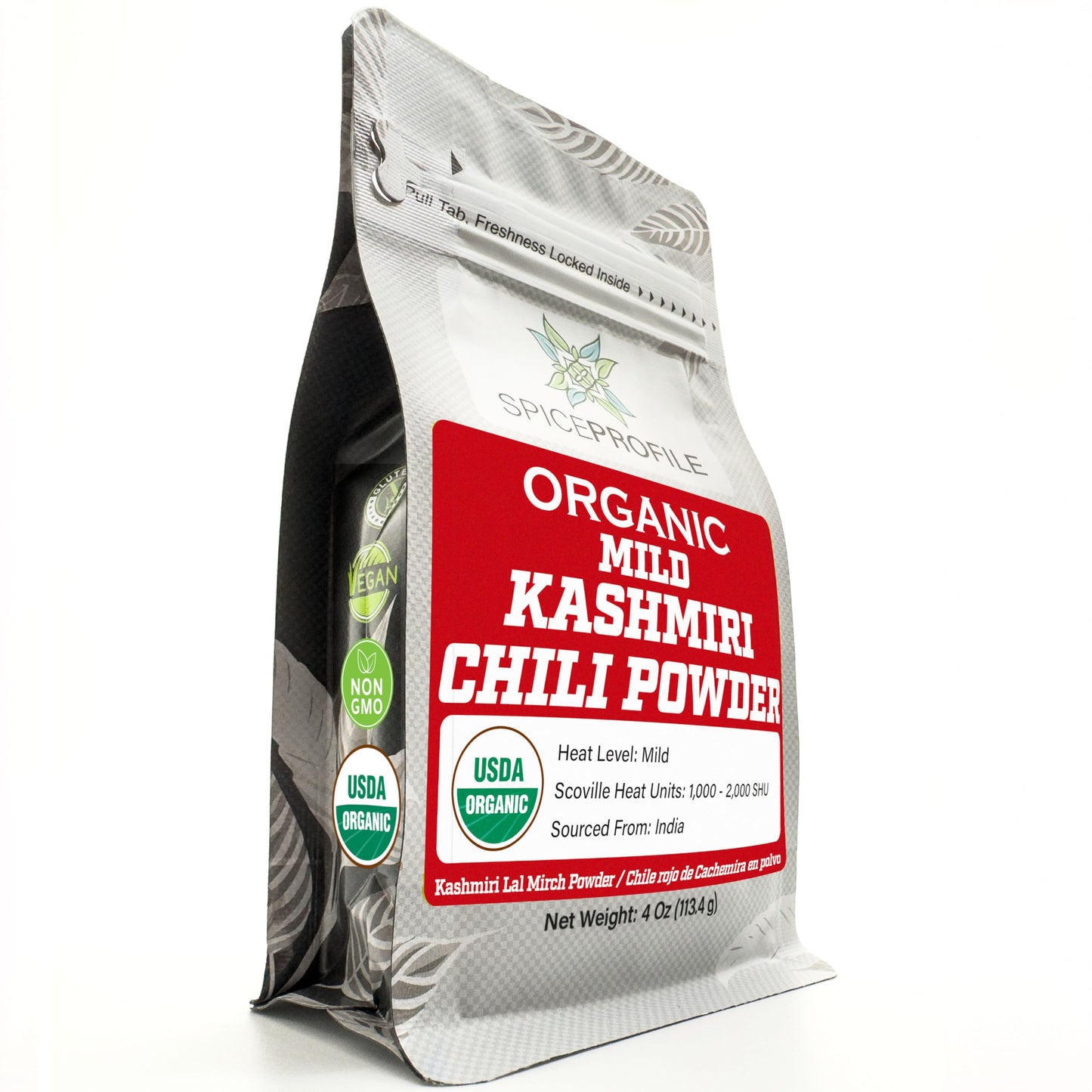 Spice Profile USDA Organic Low Heat Kashmiri Chili Powder 4 oz Lab Tested for Heavy Metals Milder than Deggi Mirch Chilli Chile rojo de Cachemira en polvo