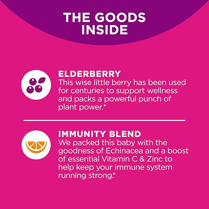 OLLY Adult Multivitamin Gummy with Probiotics, 1 Billion CFUs, 70 Gummies Immunity Elderberry Gummy, 45 Gummies