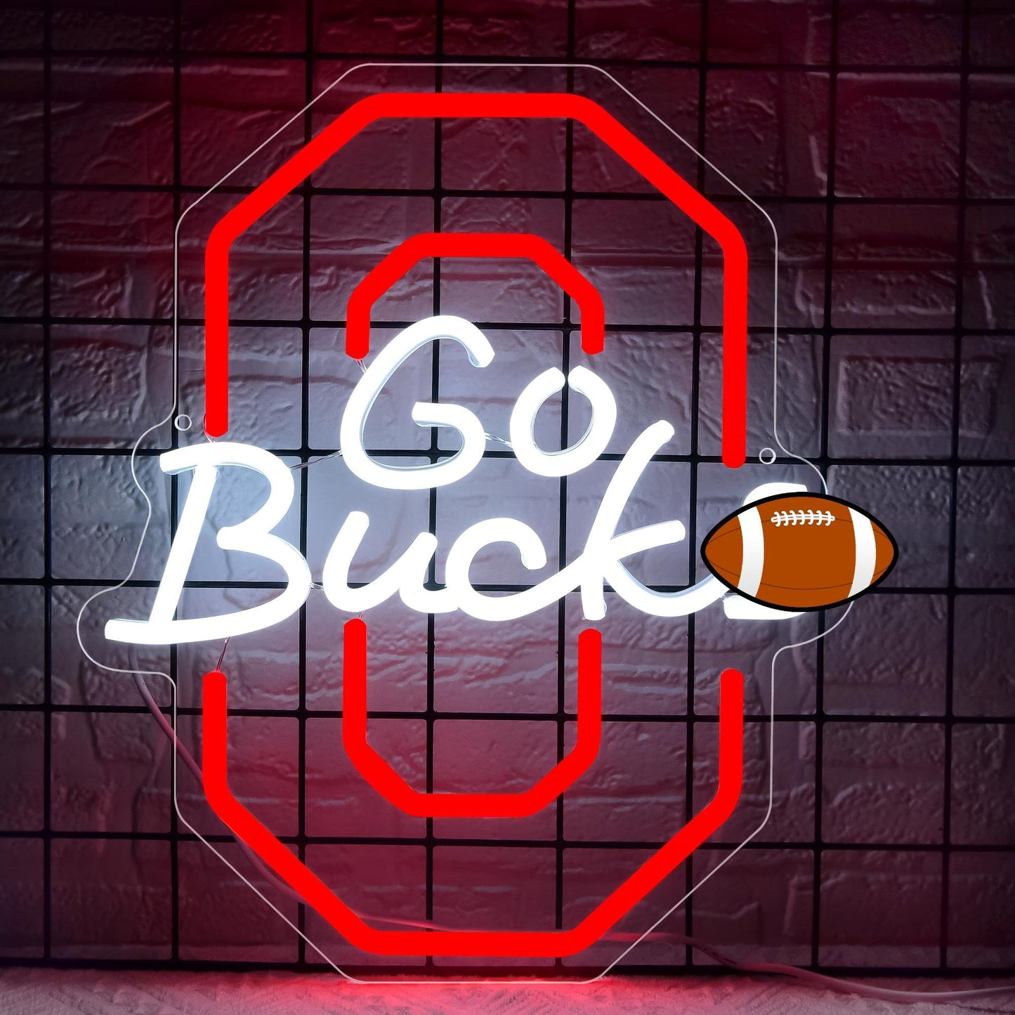 University Neon Sign for Wall Decor University Football Team Sign Neon light for Man Cave Birthday Gifts for Fans Dimmable Led S