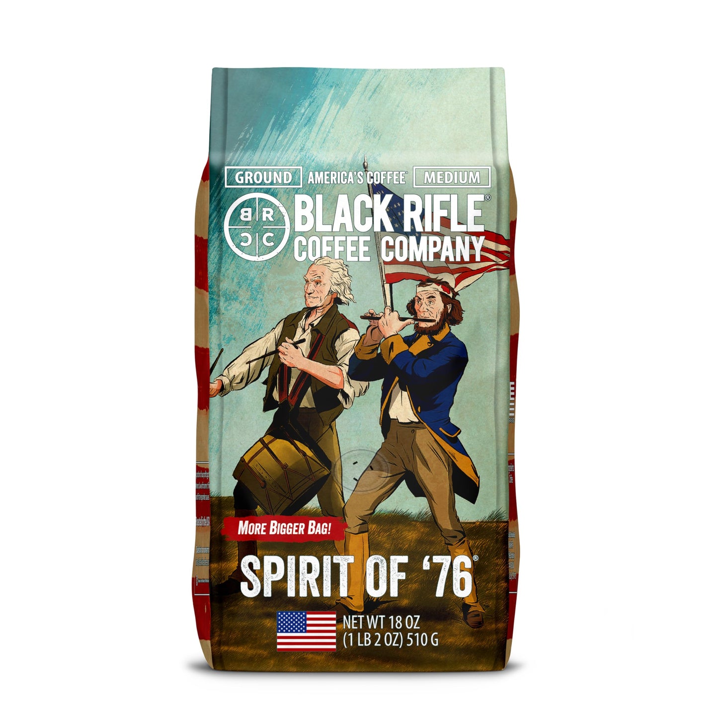 Black Coffee Company Spirit of 76 Medium Roast Ground Coffee 18 OZ Bag