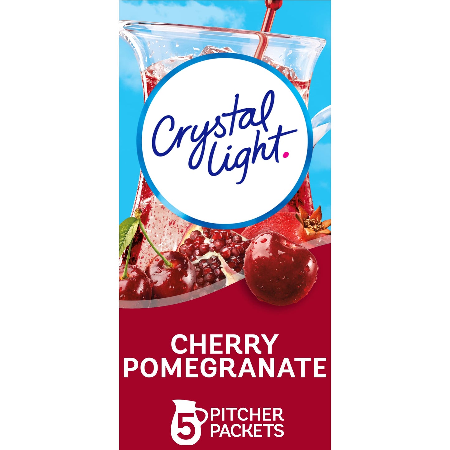 Crystal Light Sugar-Free Cherry Pomegranate Naturally Flavored Powdered Drink Mix 5 Count Pitcher Packets