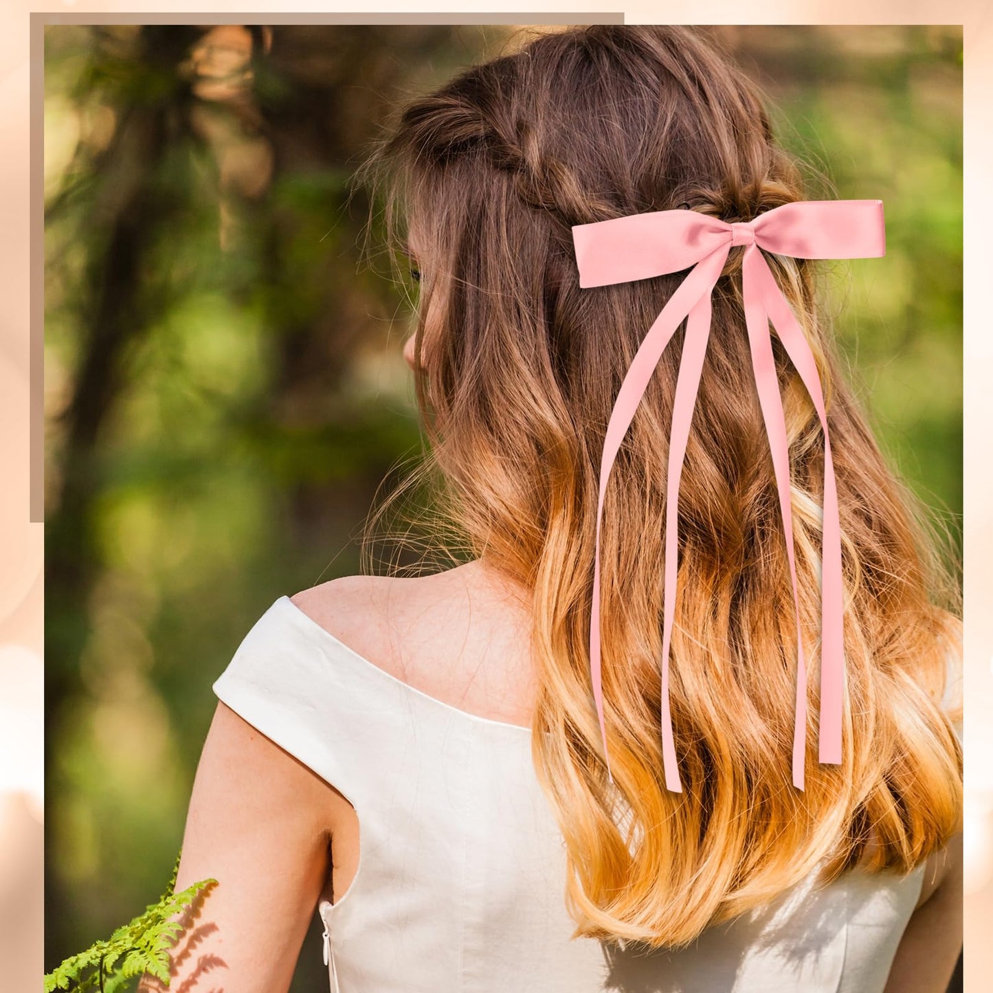 Mimorou 40 Pcs Bow Hair Clips Bulk Multicolor Bow Barrettes Set Hair Accessories with Long Tail Ribbon Bowknot Barrettes Clip an