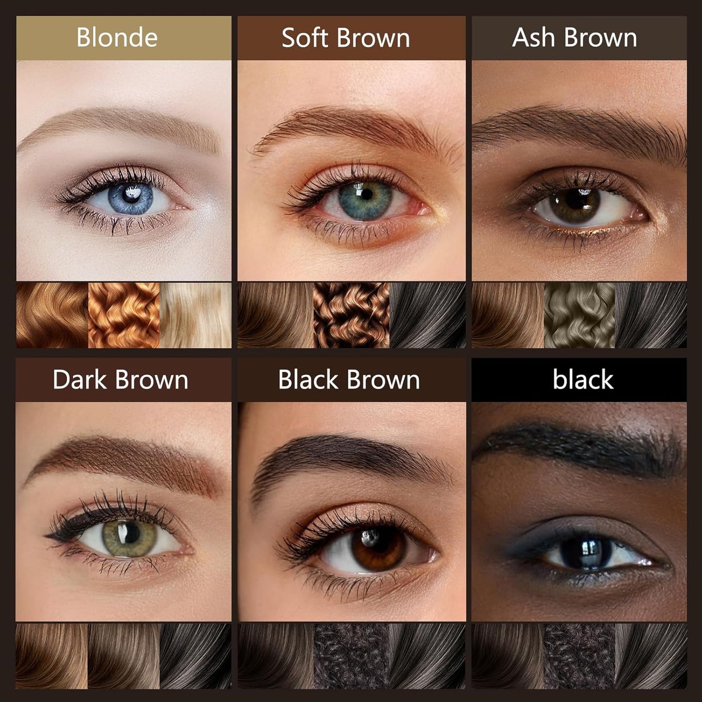 Eyebrow Pen, Soleira Waterproof Eyebrow Pencil with 4 Tip Microblading Eyebrow Pen and Dual-ended Eyebrow Brush, for Natural-Looking Brows, Long-Lasting, COCO Dark Brown