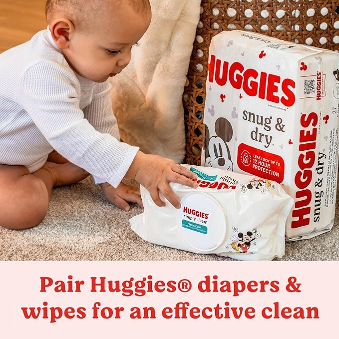 Huggies Size 6 Diapers, Snug & Dry Baby Diapers, Size 6 (35+ lbs), 104 Count, Packaging May Vary