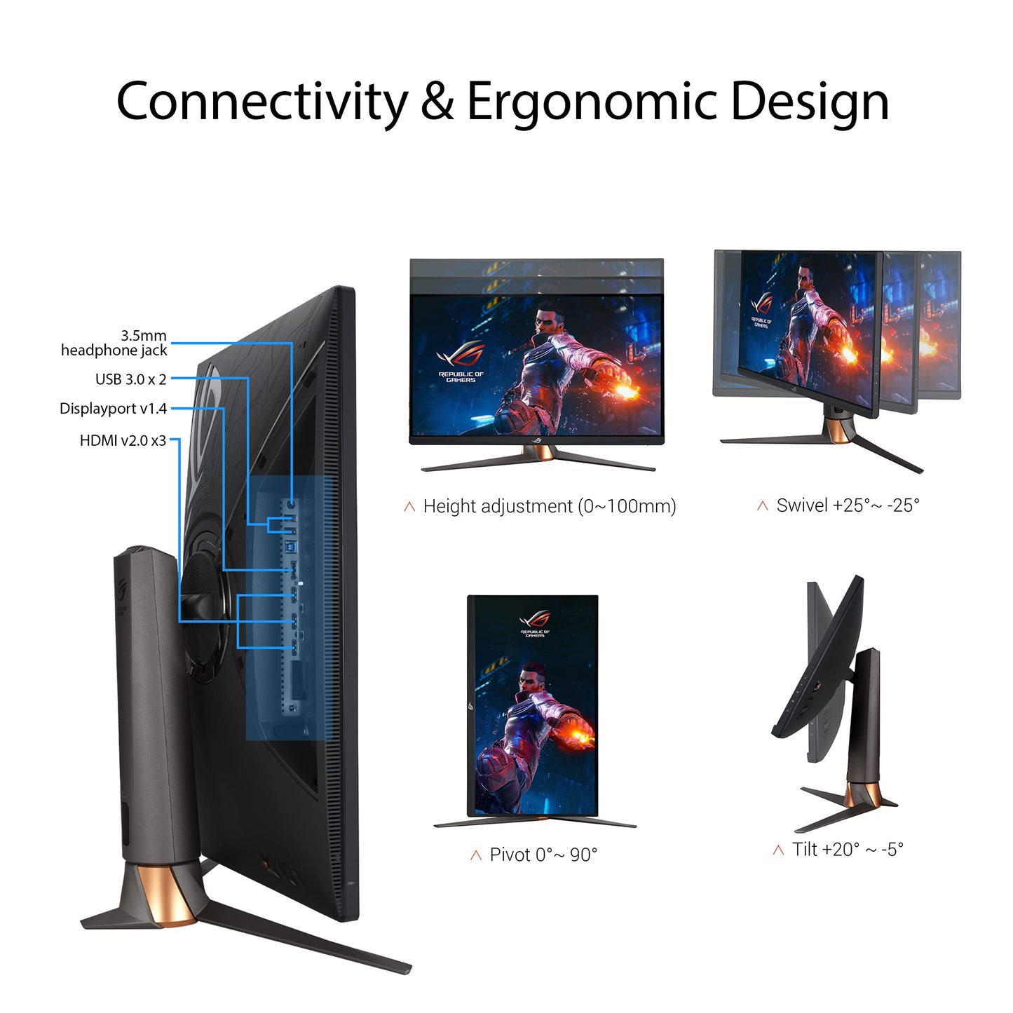 Asus Rog Swift 27 1440P Gaming Monitor (Pg279Qm) - Wqhd (2560 X 1440), Fast Ips, 240Hz, 1Ms, G-Sync, Nvidia Reflex Latency An