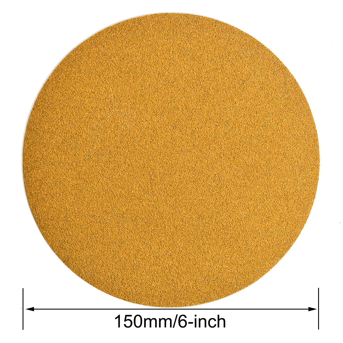6-Inch No-Hole Hook and Loop Sanding Discs, 60/80/100/120/150/220/320/400/600/800 Assorted Grits Sandpaper for Random Orbital Sander, 100-Pack
