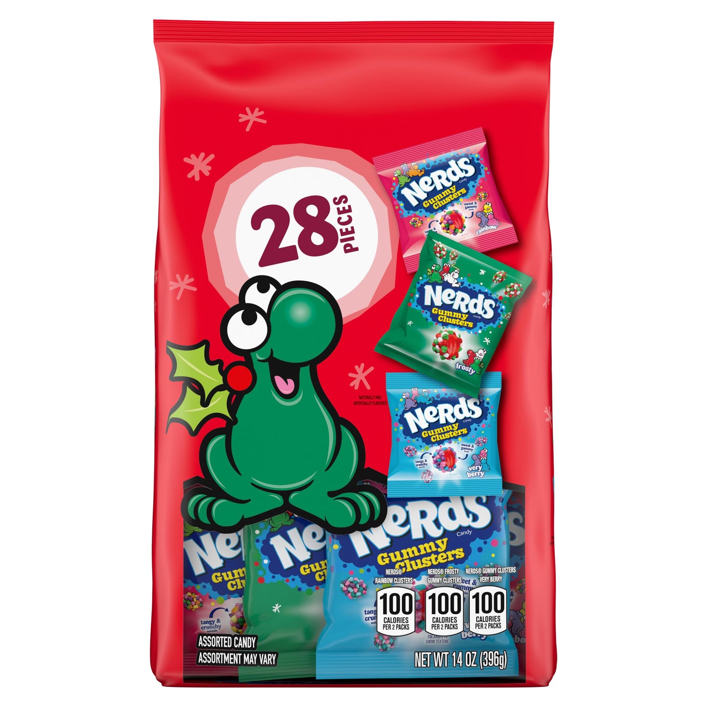 NERDS Gummy Clusters Holiday Assorted Treat Pack 14 oz 28 Count