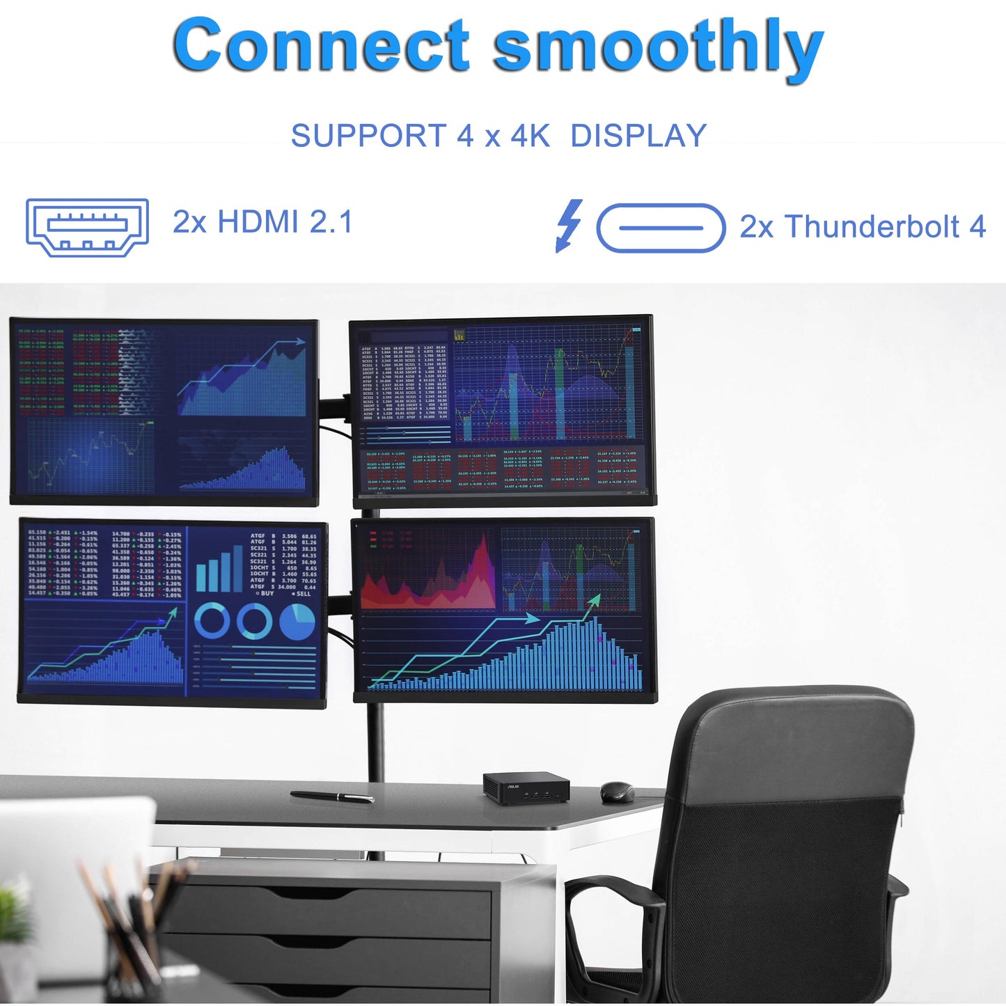 2025 Intel Nuc 14 Pro Slim Kit Mini Pc (Intel Core 3 100U (> I5-1235U), 32Gb Ram, 1Tb Ssd) Business Desktop, 2 X Thunderbolt 4,