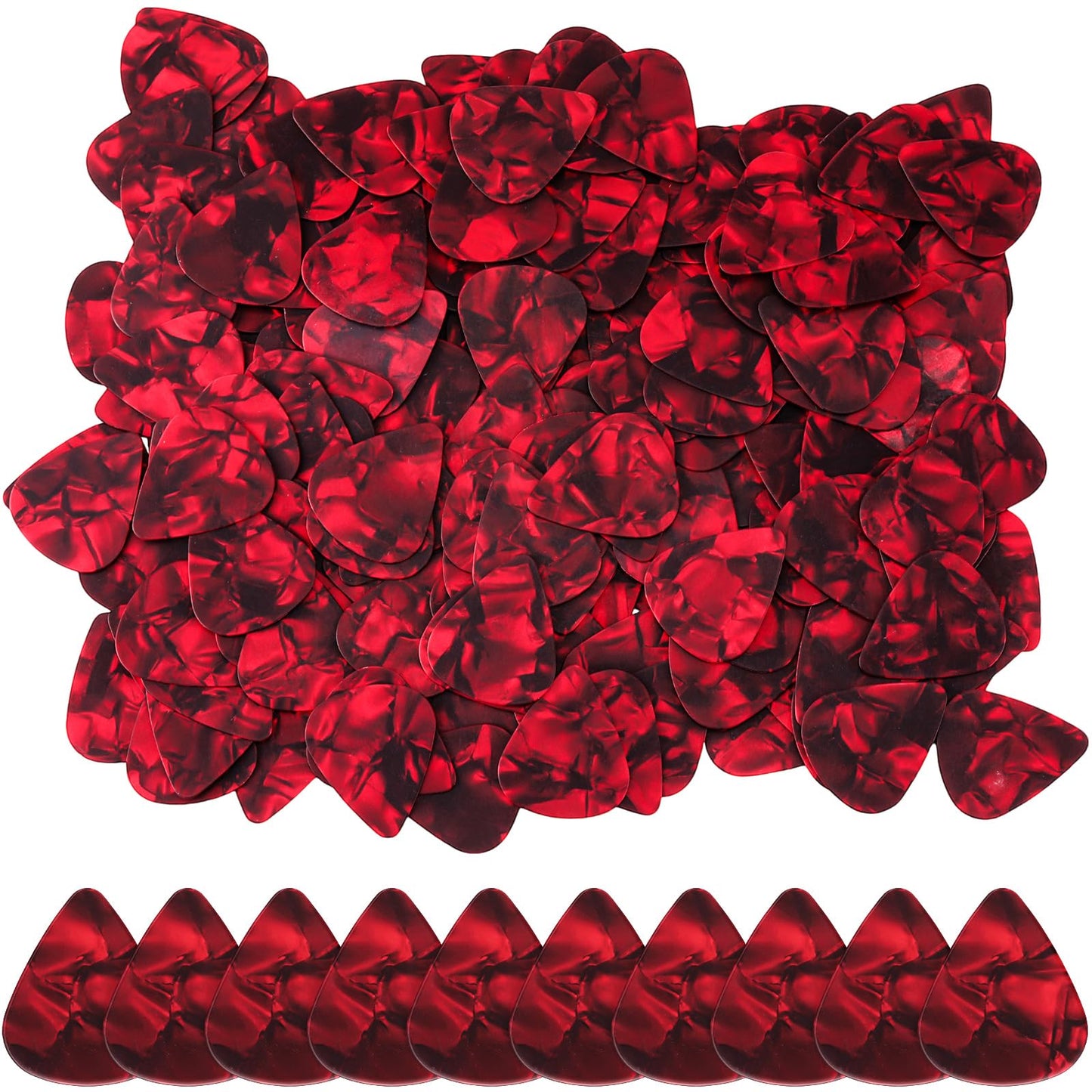 Yeshone 600 Pcs Guitar Picks Bulk Celluloid Picks Plectrums for Electric Acoustic Guitar Thin Medium Heavy Plectrums(Red,0.46, 0