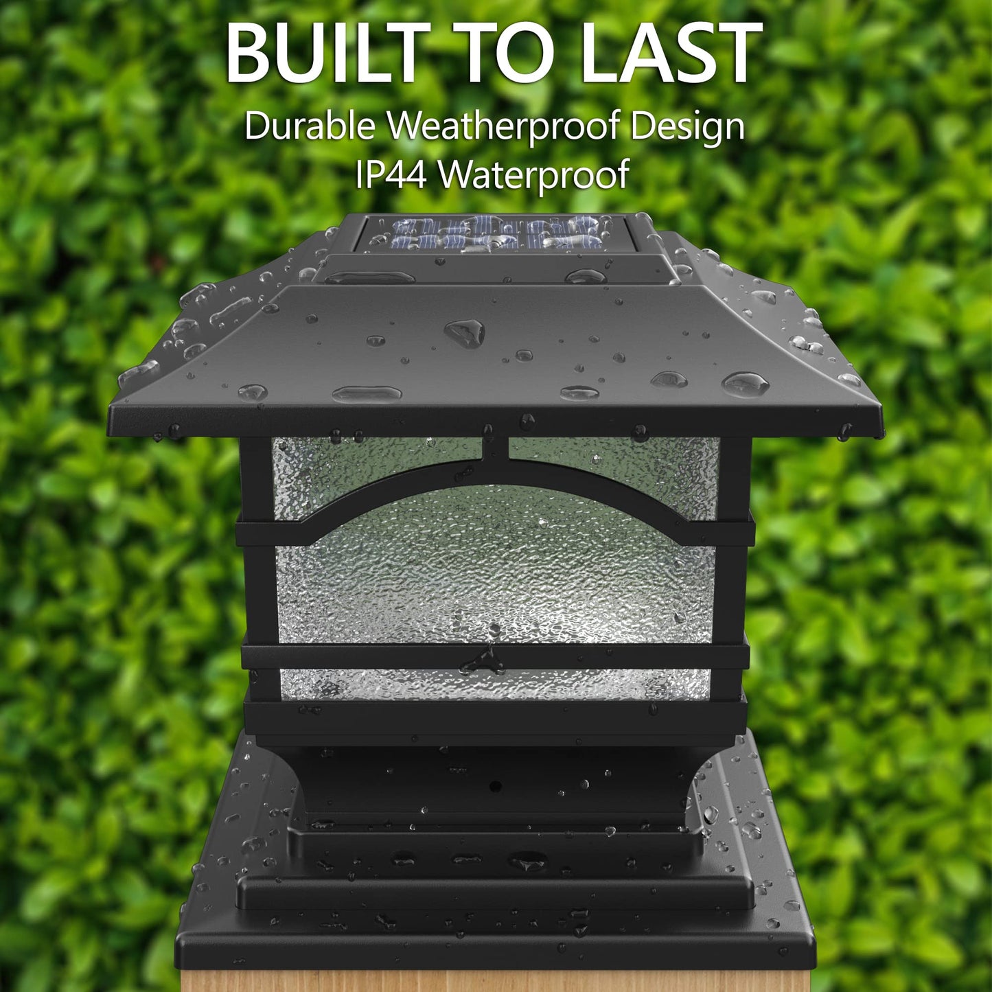 Davinci Lighting enhanced Solar Post Cap Lights - 2 Pack, Slate Black, Bright Led For 4X4 5X5 6X6 Fence, Deck, Garden Or Patio