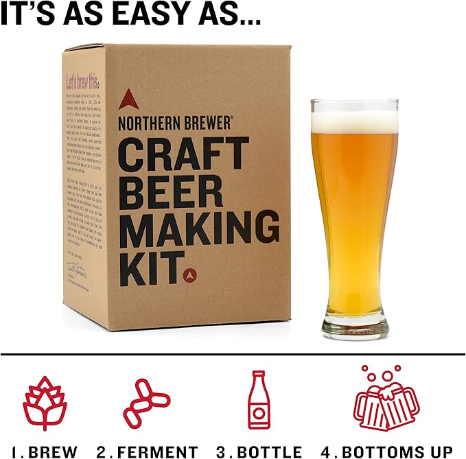 Northern Brewer - Siphonless 1 Gallon Craft Beer Making Starter Kit, Equipment and Beer Recipe Kit (Wheat)