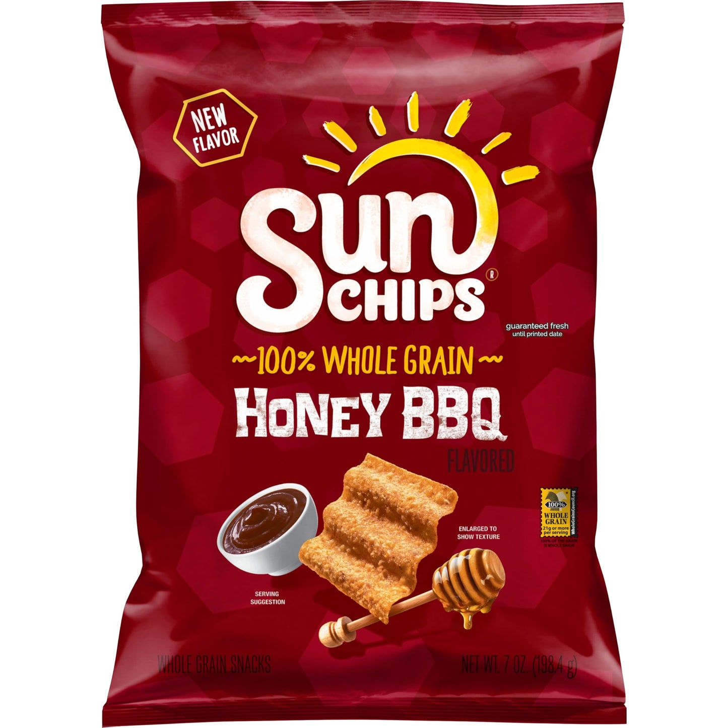 SunChips Honey BBQ Whole Grain Snacks 7 Oz