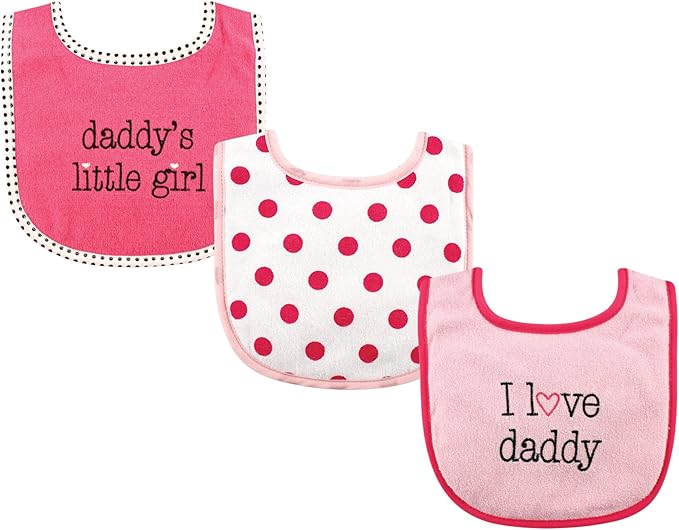 Luvable Friends Unisex Baby Cotton Terry Drooler Bibs with Fiber Filling