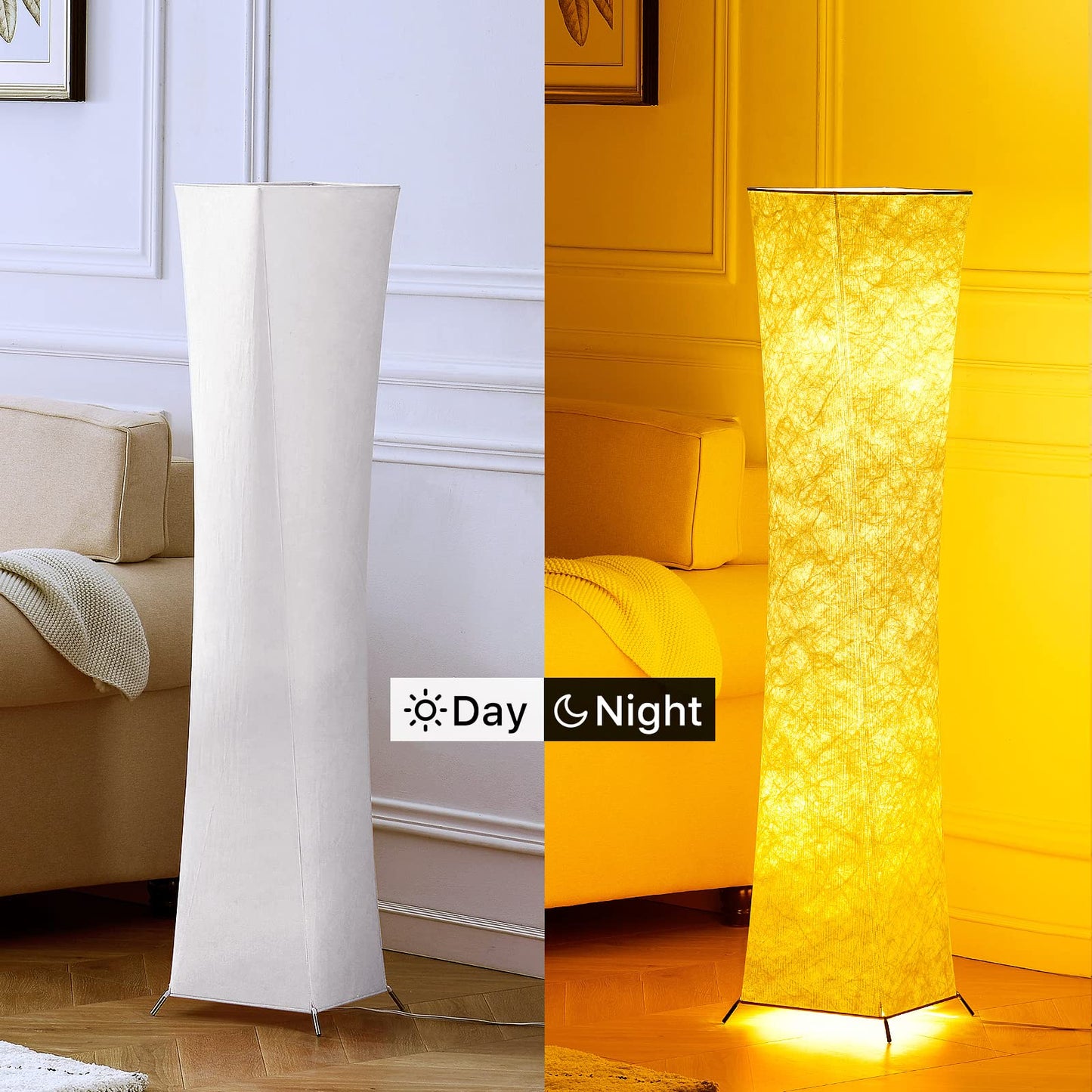 Chiphy Dimmable Floor Lamp, 52 Tall, 12Wx2 Led, Adjustable Brightness, White Fabric Shade, Model Sf210-107(A)