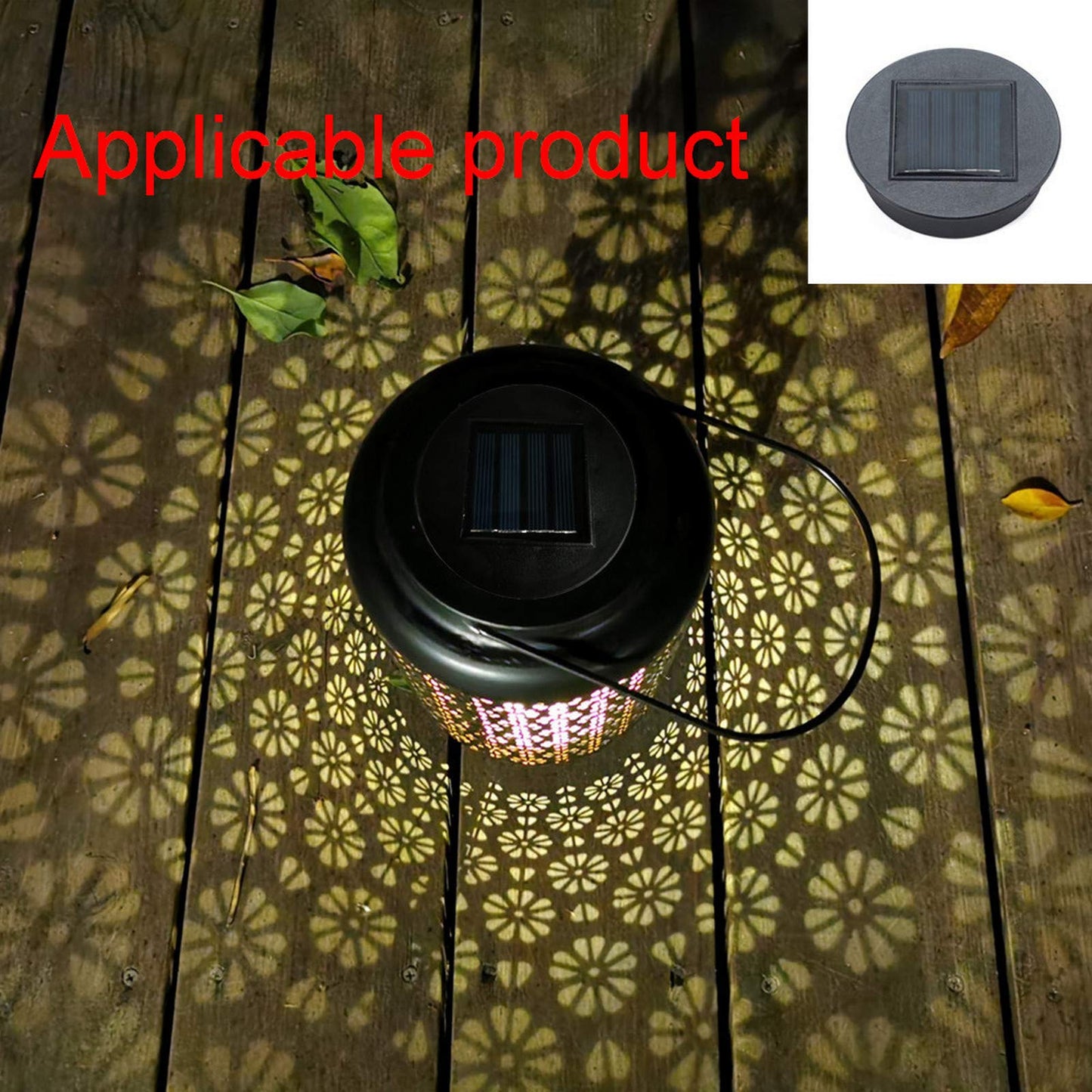 ORIGARDEN Solar Lantern Replacement Top, 4 Pack, Warm White, 3.15in Plastic Decorative Outdoor Lighting