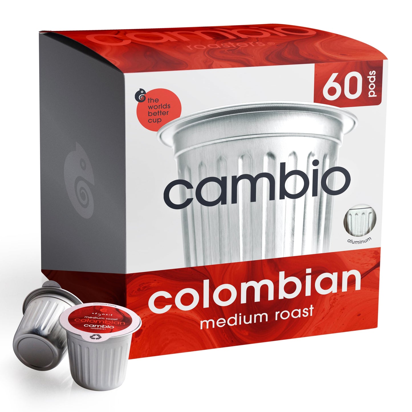 Cambio Roasters Colombian Organic Coffee K Cups for Keurig Medium Roast Coffee K-Cup Only Aluminum Keurig K Cups with Organic Beans More Flavor & Longer Lasting Freshness Medium Roast 60 count