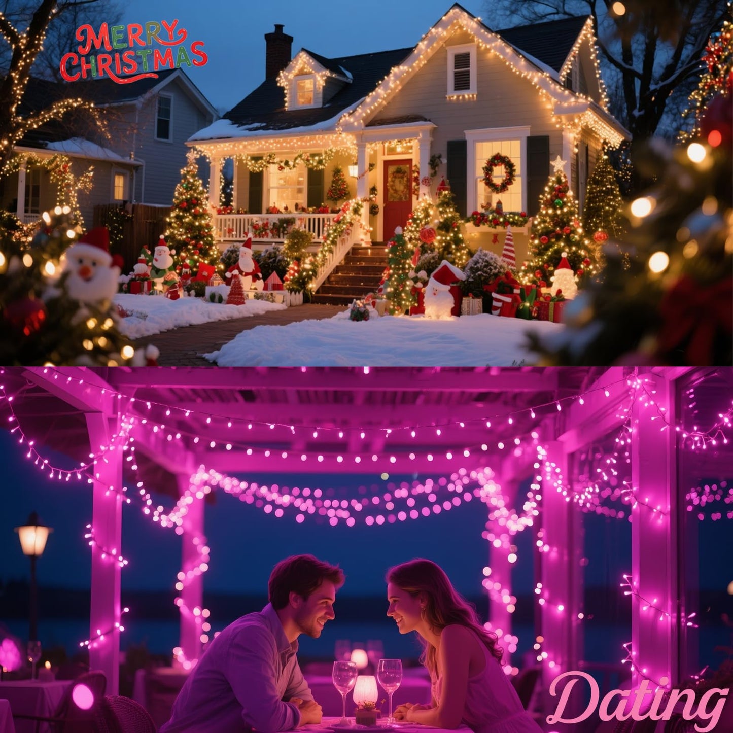 Cool White String Lights Battery Powered 4 Pack Total 66.6 Ft 200 Led Christmas String Lights Indoor Outdoor Decoration Twinkle Fairy Light For Classroom Dorm Bedroom Xmas Tree Party Decor