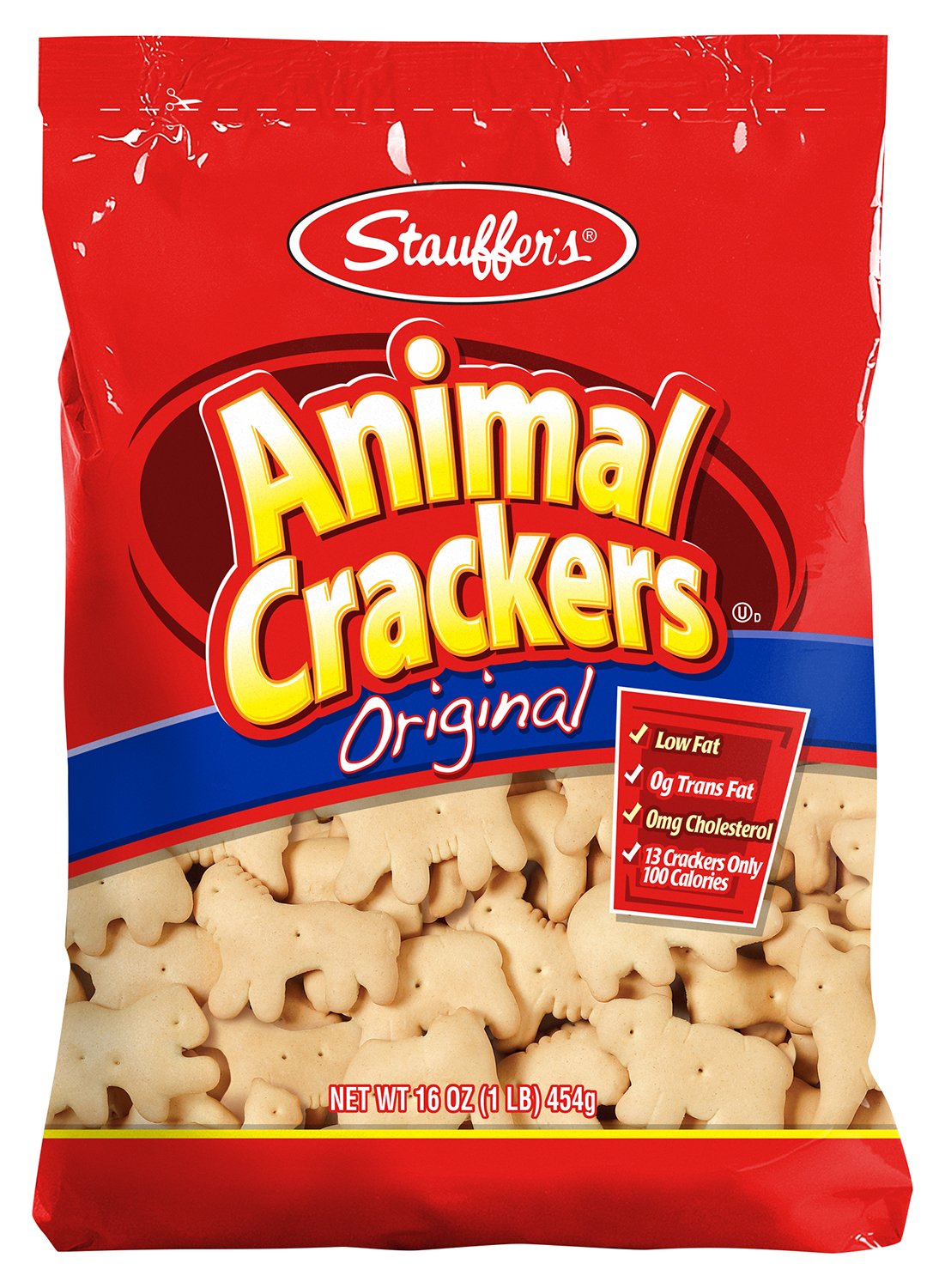 Stauffers Original Animal Crackers, Low Fat, 0g Trans Fat, 16 Ounce (Pack of 12)