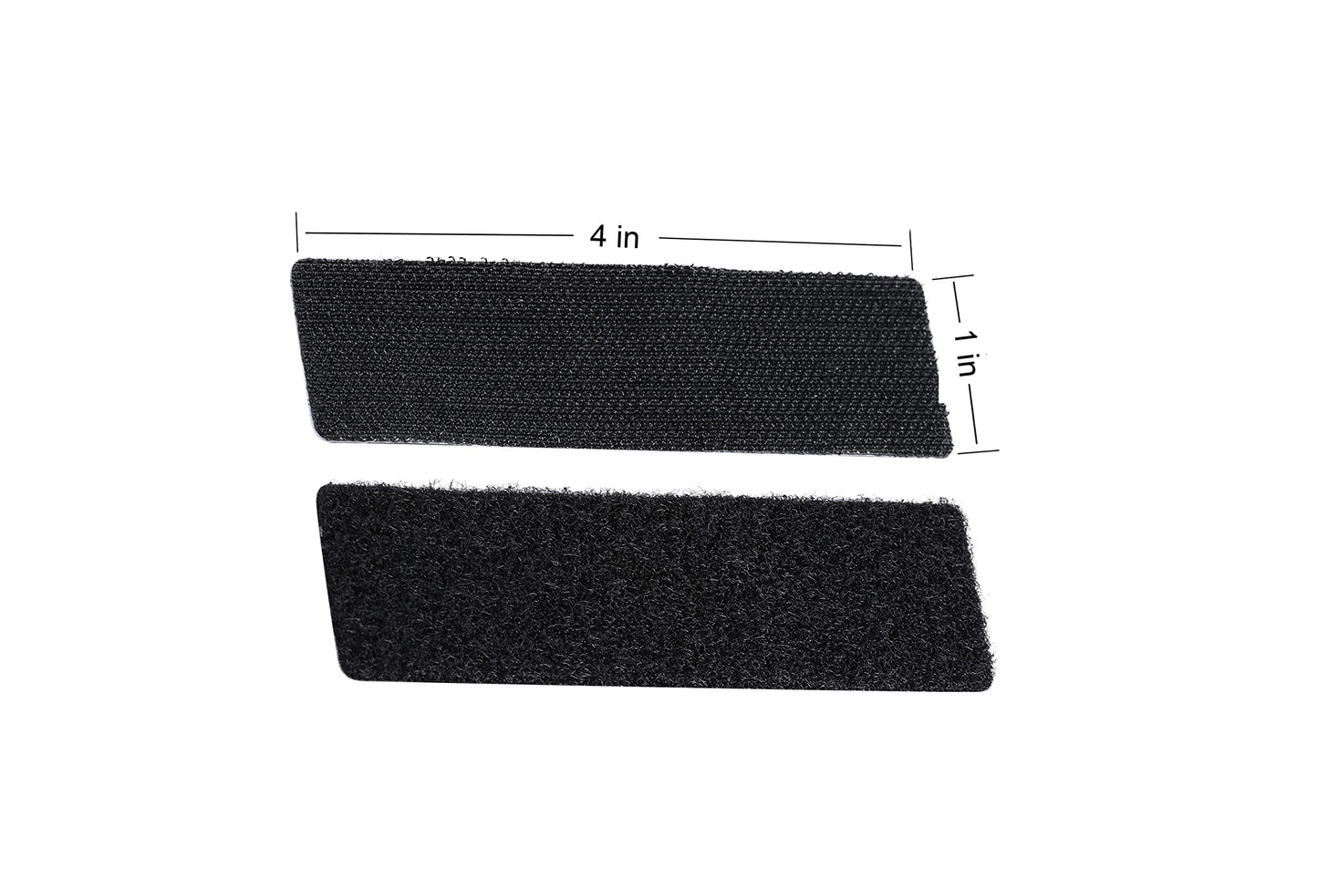 noot products 20 Sets 1x4 Inch Hook and Loop Fastener Strips with Adhesive Heavy Duty Double Sided Sticky Picture Hanging Wall Mounting Tape for Home and Office Use, Black