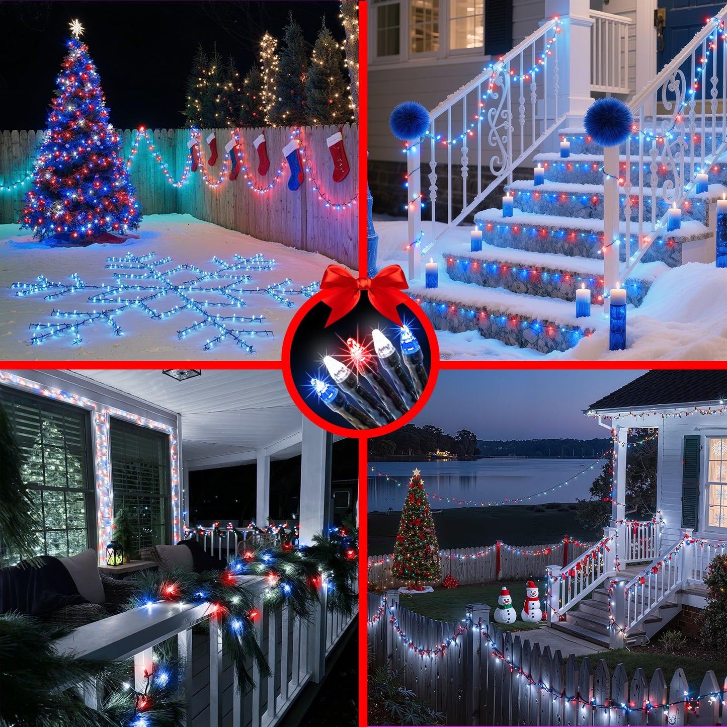 750 Led 240Ft Christmas String Lights Outdoor 12 Pro Modes And Timer Memory & Brightness Plug In Waterproof Dark Green Wire Twinkle Light For For Xmas Yard Tree Wedding Party Decor Red White Blue