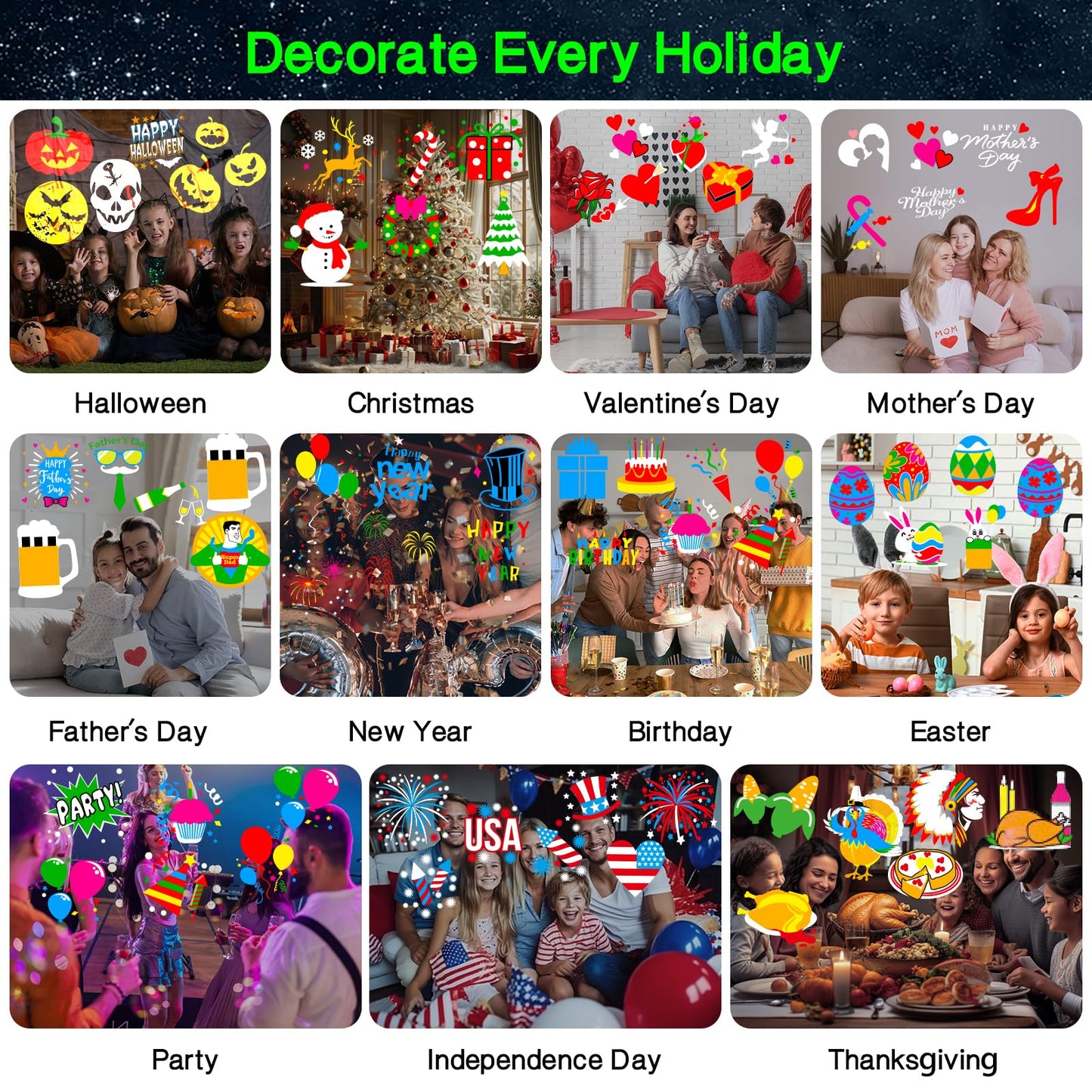 Christmas Decoration Mossndar Christmas Projector Light Outdoor 64 Hd Patterns Holiday Projector Light With Remote Control Waterproof Landscape Lamp Projector For Garden Patio Party New Year Xmas Gift