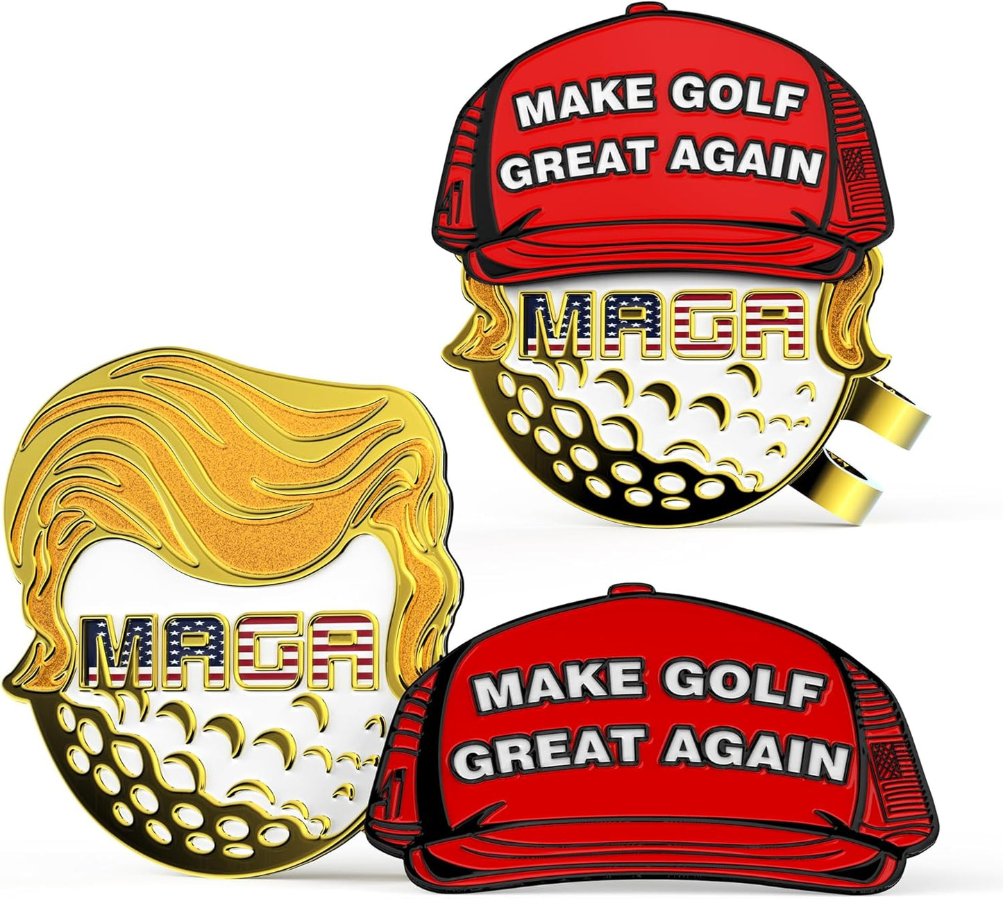 Funny Golf Ball Marker Magnetic Hat Clip for Putting Green | Cool Golf Accessories Golf Gadgets for Men and Women Unique | Personalized Golf Gag Gifts for Golfers Golf Lovers