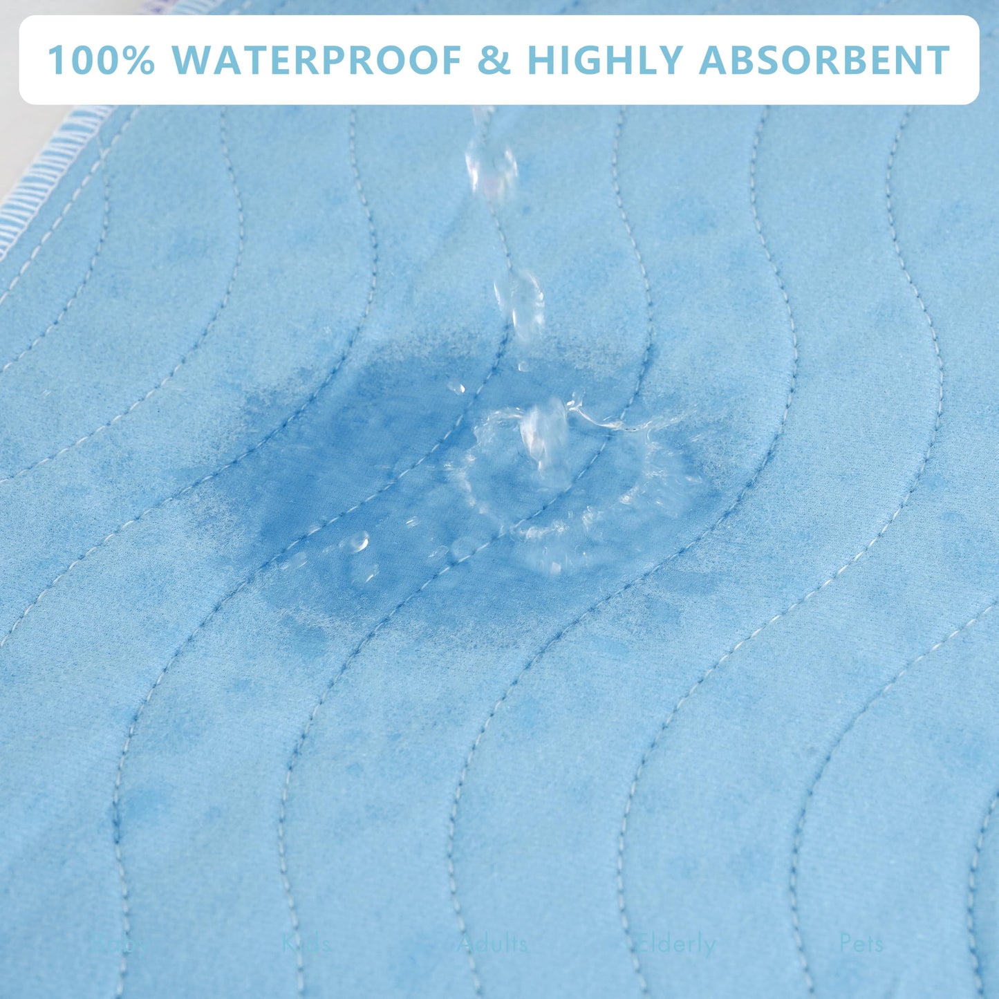 DAHAPYBOO Washable Underpads, 34”x36” 4Pack Incontinence Bed Pads,Heavy Absorbency Reusable Bed Pads for Elderly,Kids,Adults and Pets,Bed Pads Washable Waterproof Quick Drying for Bed, Sofa, Floor