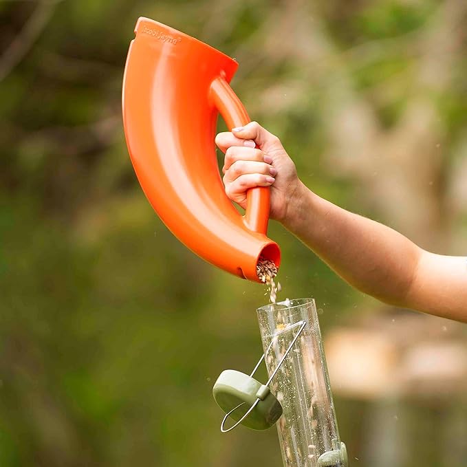 Bird Seed Scoop SuperScoop™ Bird Food Scoop, Pet Food Scoop for Small Animal Food, Large Capacity in Unmissable Orange™ Color