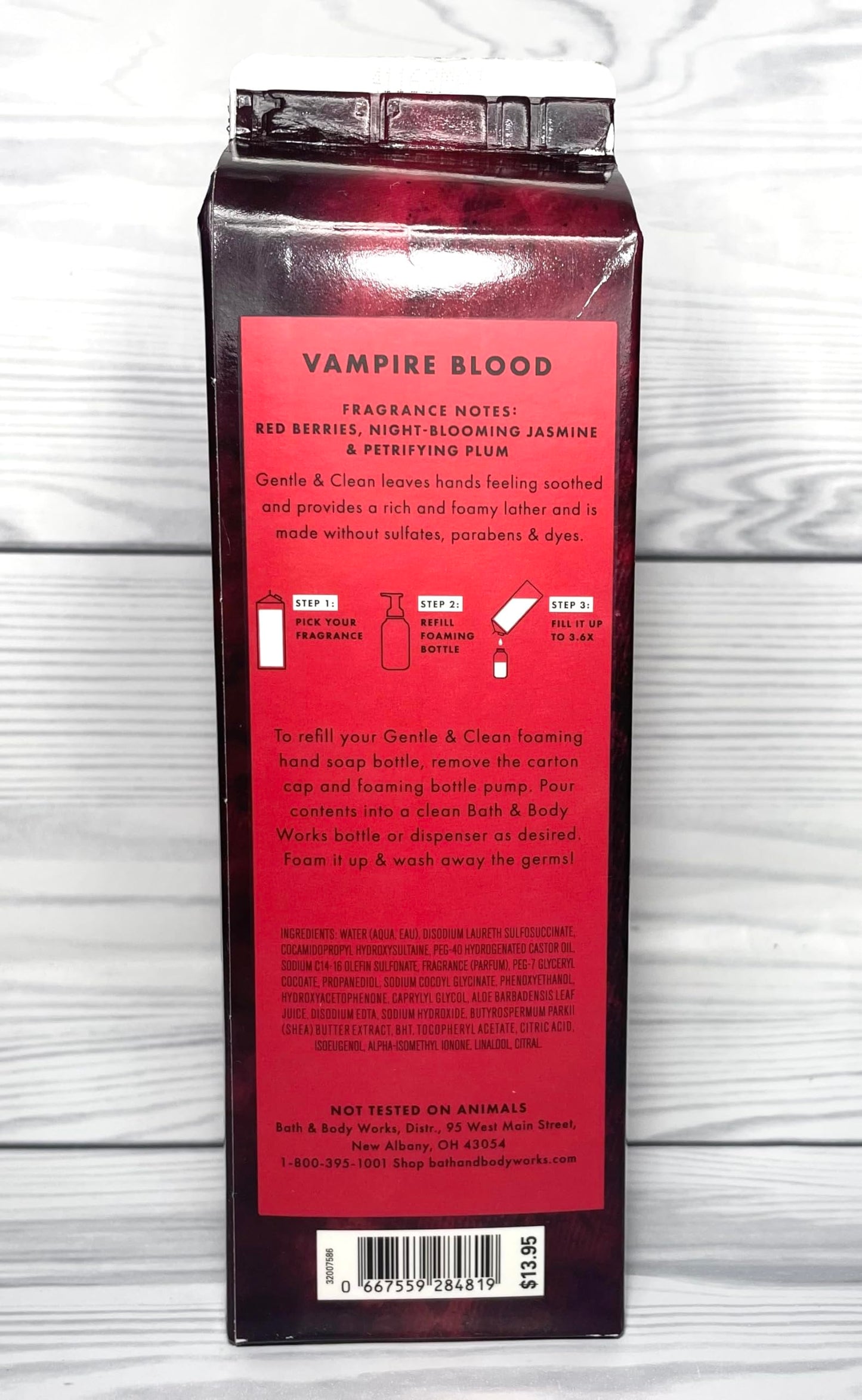 Bath & Body Works Vampire Blood Gentle & Clean Foaming Soap Refill 32 Fluid Ounce