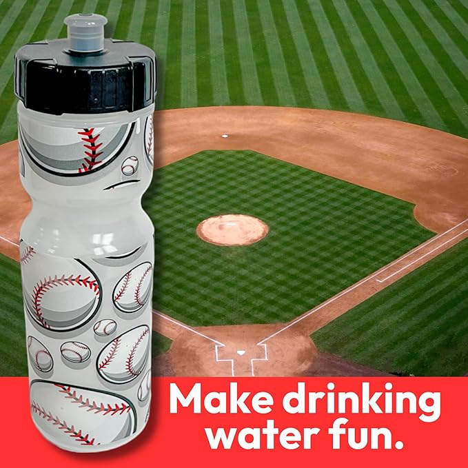 50 Strong Kids Water Bottle | 22 oz. BPA- Free Sports Squeeze Water Bottles with Pull Top Cap |Perfect Water Bottle for School | Reusable & Durable for Boys & Girls | Made in USA