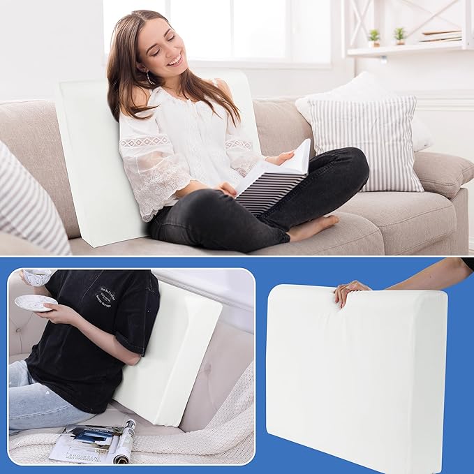ROYALAY High Density Foam Couch Back Cushions Replacement Back Pillow Sofa Waist Cushion Stuffing Fill Supportive Back Pillow 1 Pack, Supportive Lumbar Support Pillow for Sofa, Couch-27.5"x18"