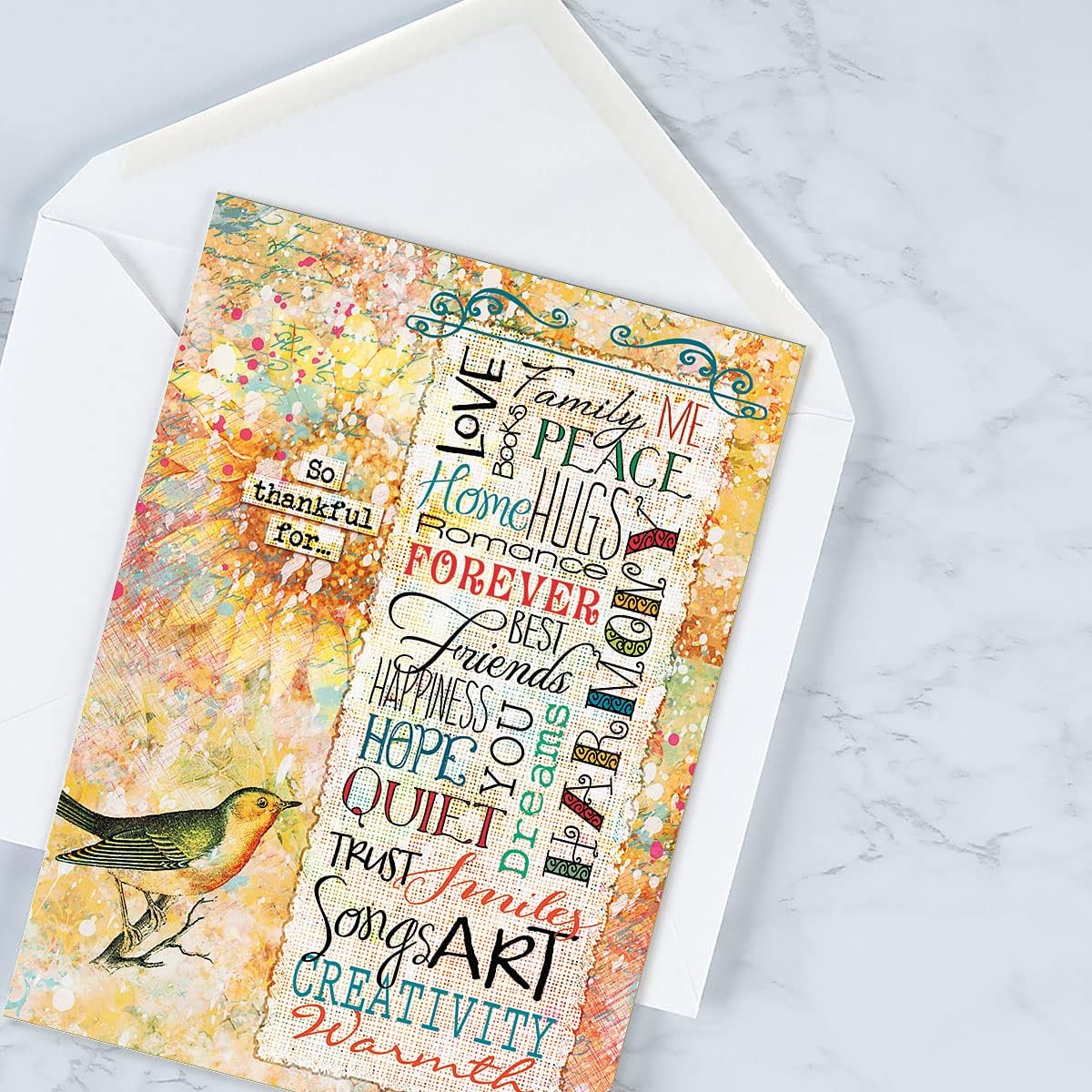 Current Joy Hall Dream On Happy Birthday Greeting Card Set - Value Pack of 20 Cards With White Envelopes, 10 Designs, Large 5" x 7" Assortment