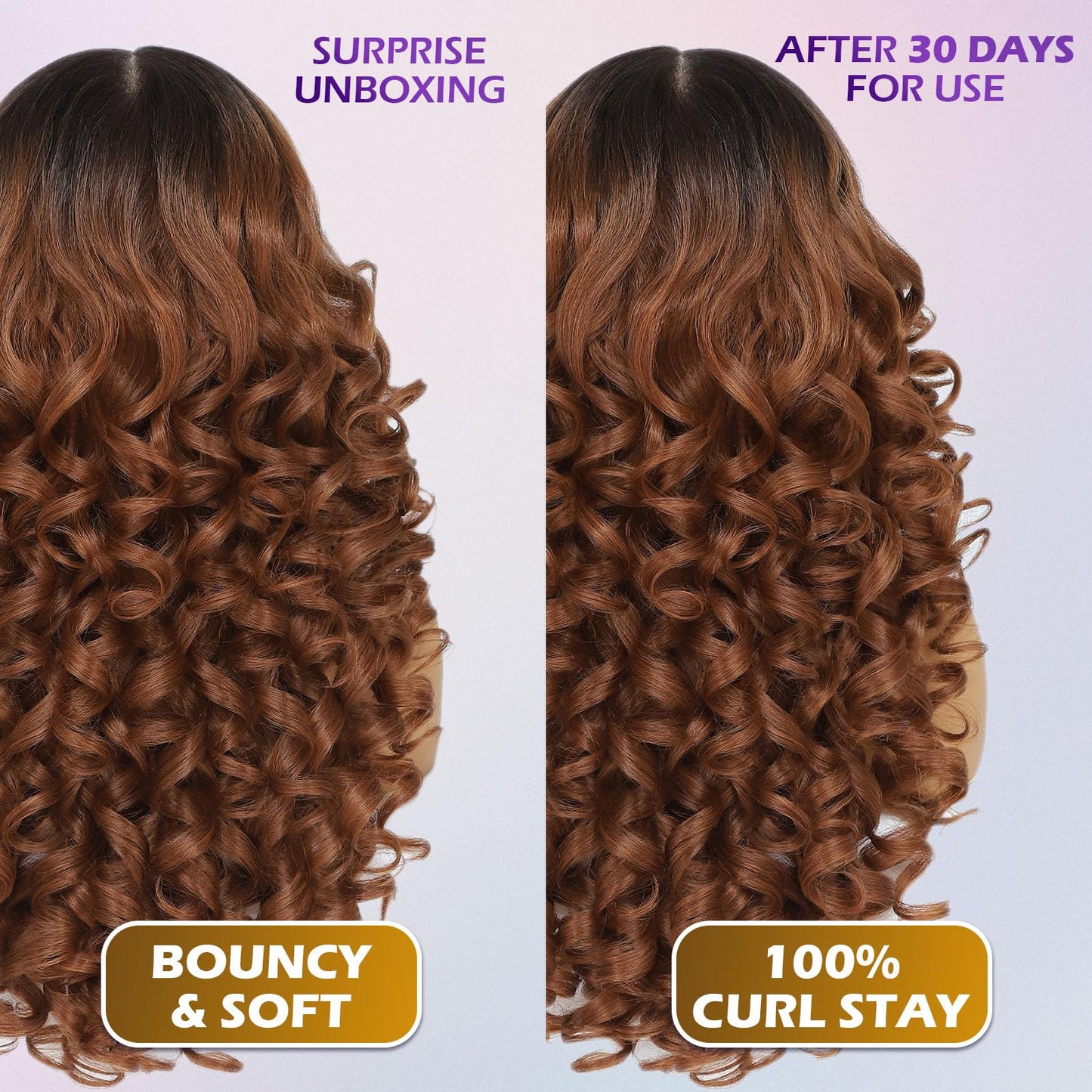 Felek 13x6 Ombre Synthetic Lace Front Wig Loose Wave HD Transparent Lace Frontal Wigs Pre Plucked Wear and Go Glueless Wigs for