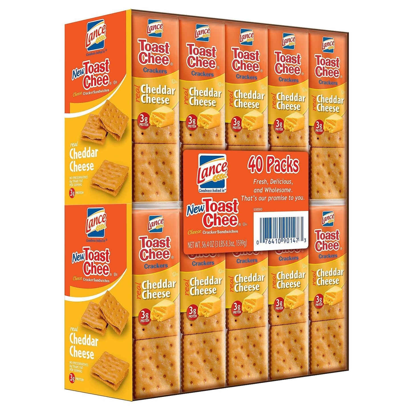 Lance Toastchee Cheddar Cheese (1.41 Ounce ., 40 ct.) Net Wt 56.4 Ounce,, ()