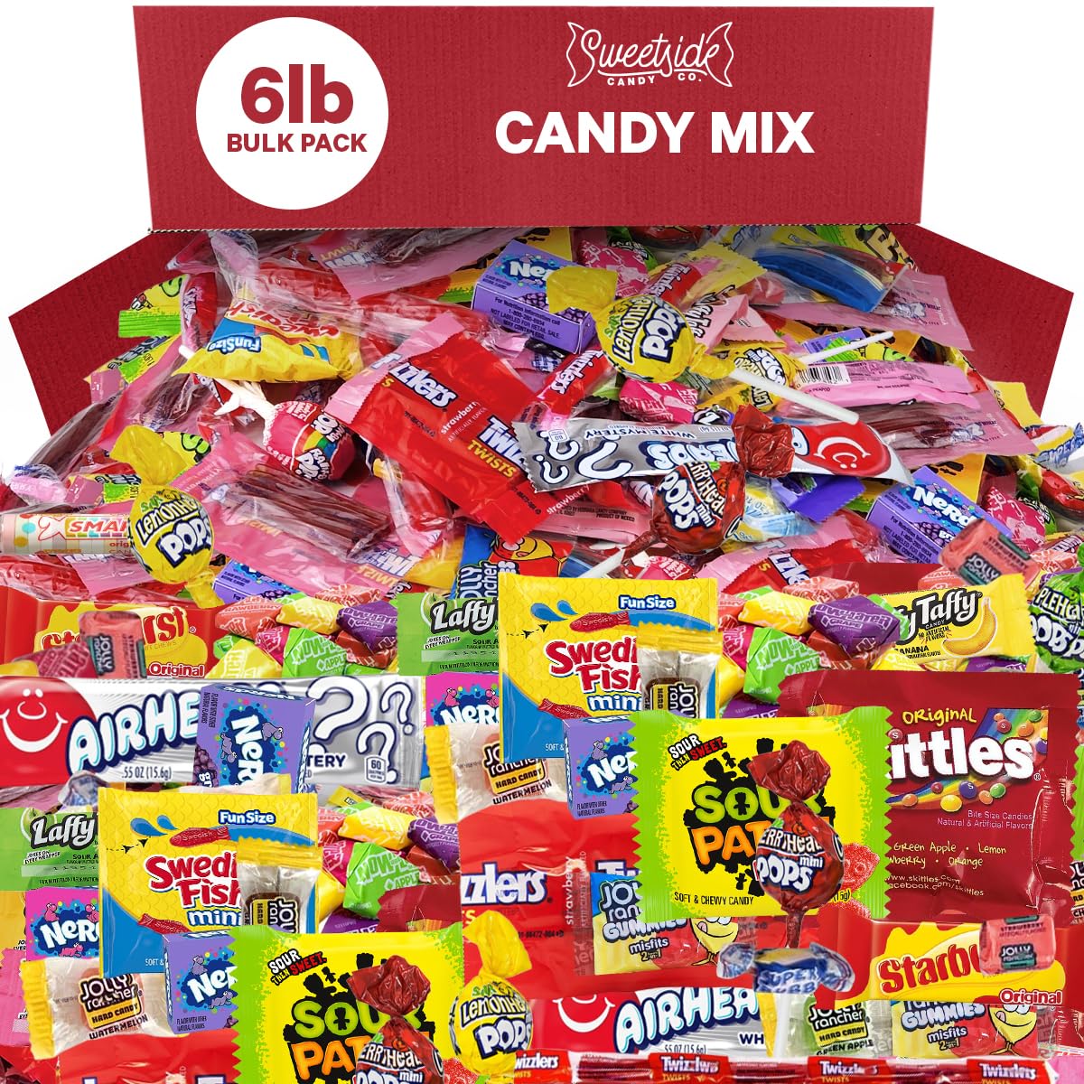 Bulk Candy Mix - 6lb of Individually Wrapped Party Variety, Favorite Sweets Giant Bag Assorted Classic for Pinata Filler, Goodie