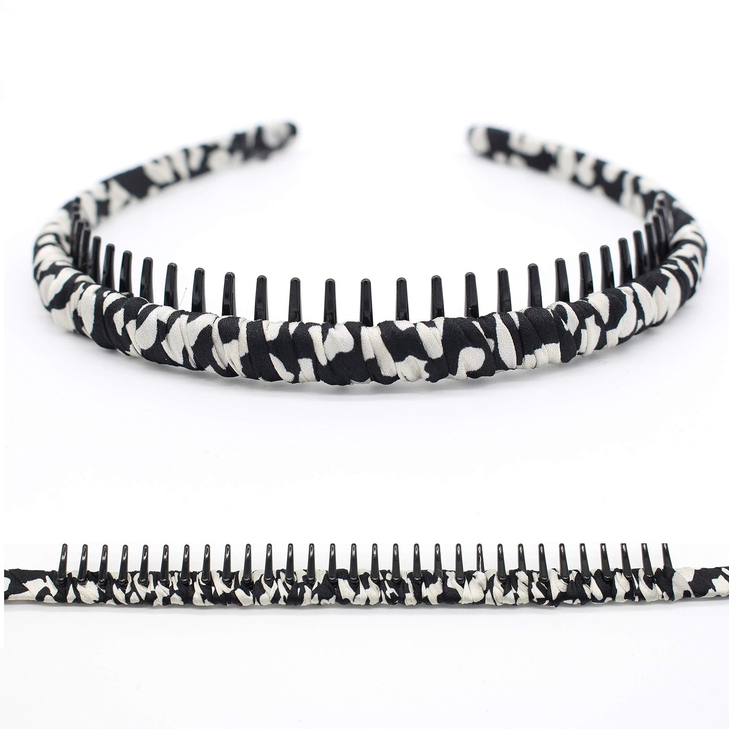JOBAND Leopard Print hairbands,hair Headbands for women,Fashion Hair Accessories,Non-slip Resin comb teeth hair hoop ((Pack of 4