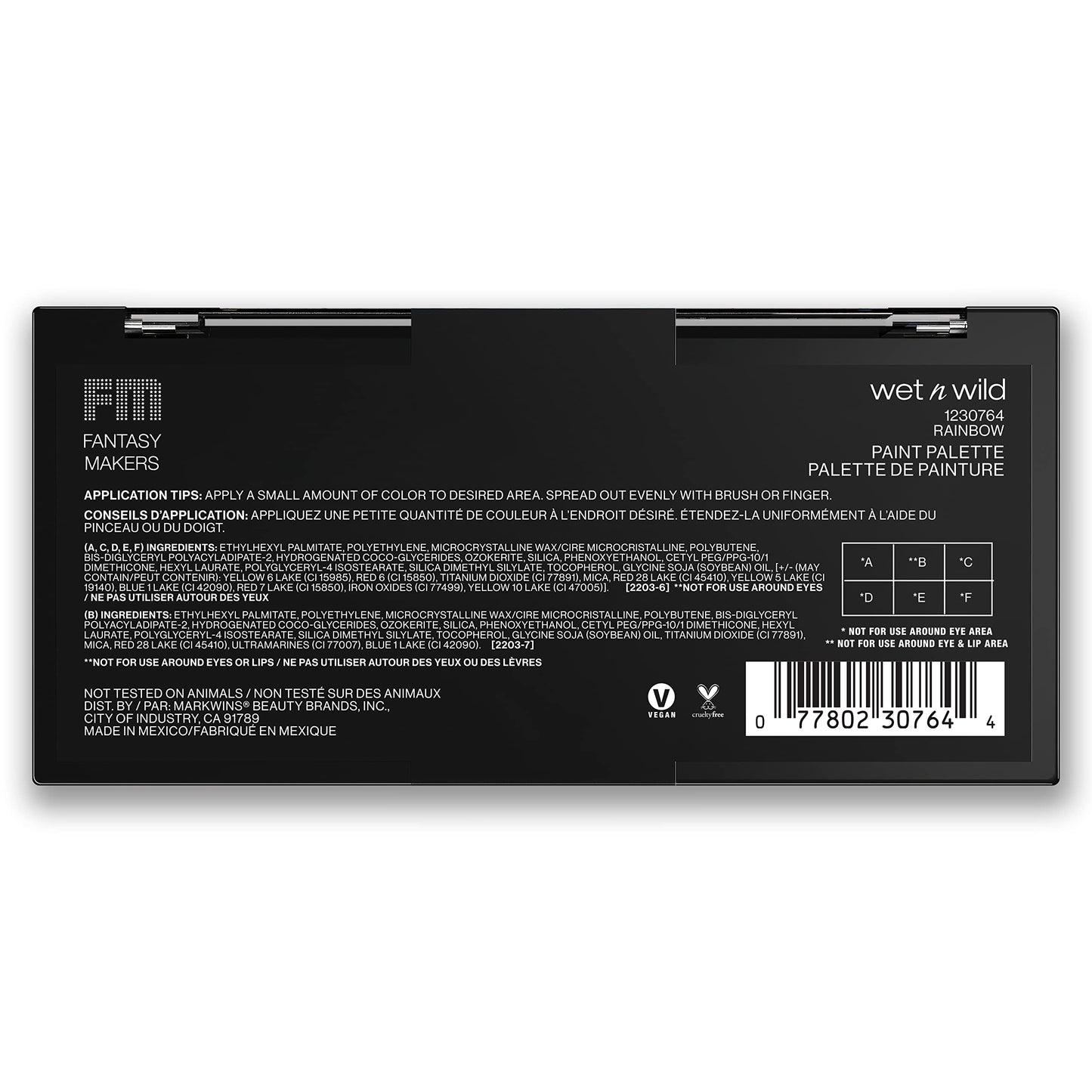 wet n wild Fantasy Makers Halloween Paint Palette Rainbow