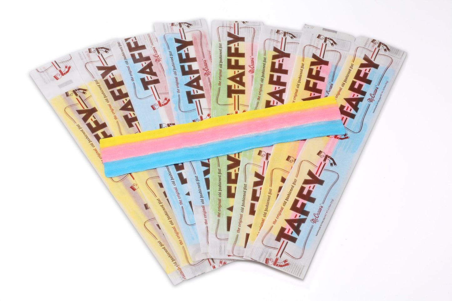Hammond's Candies McCraw's Flat Taffy Assorted Box - 20-25 Pieces, Medium, Assorted Colors