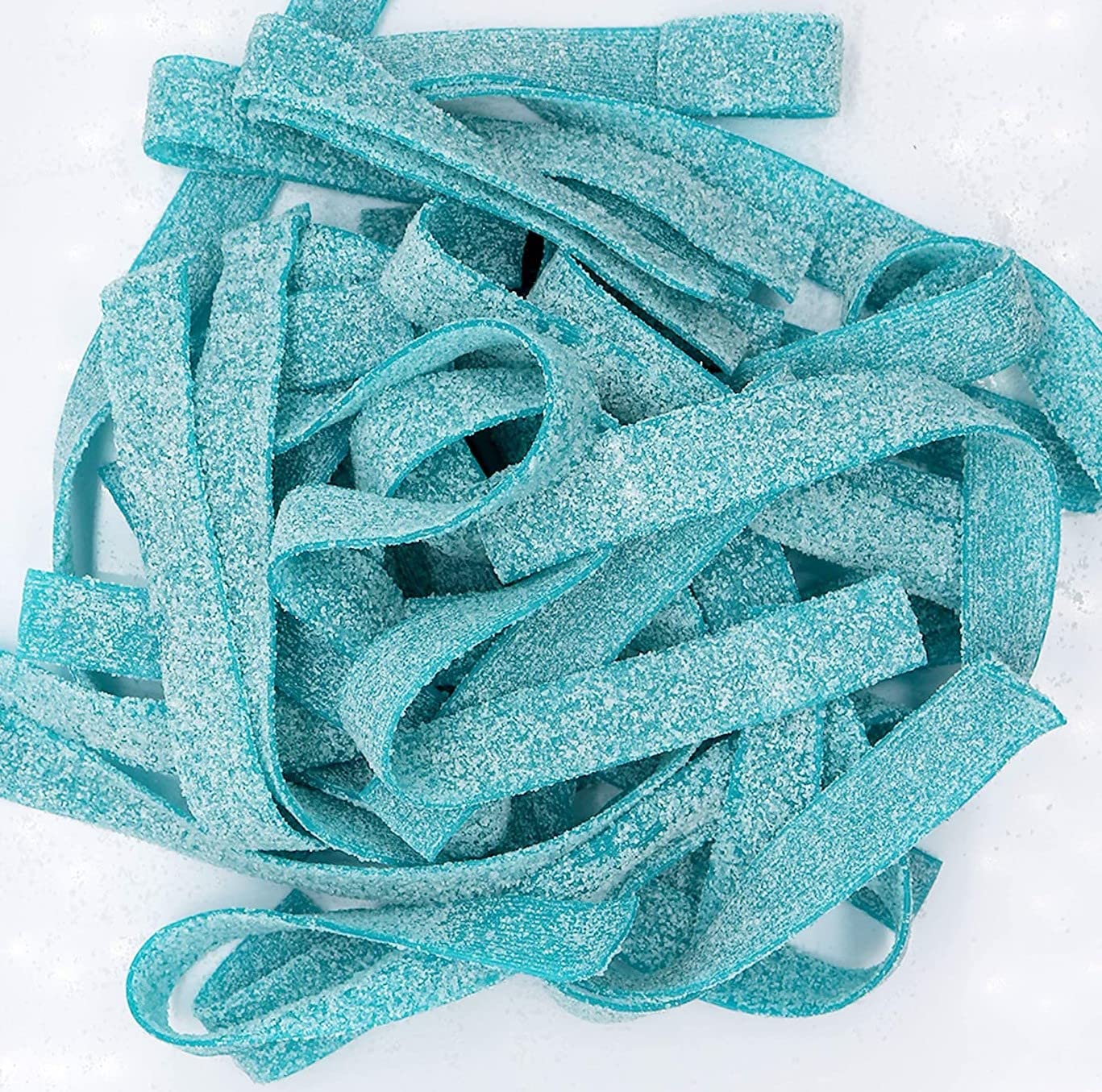 SweetGlob Sour Gummy Belts Candy (2 Pound, Sour Blue Raspberry)