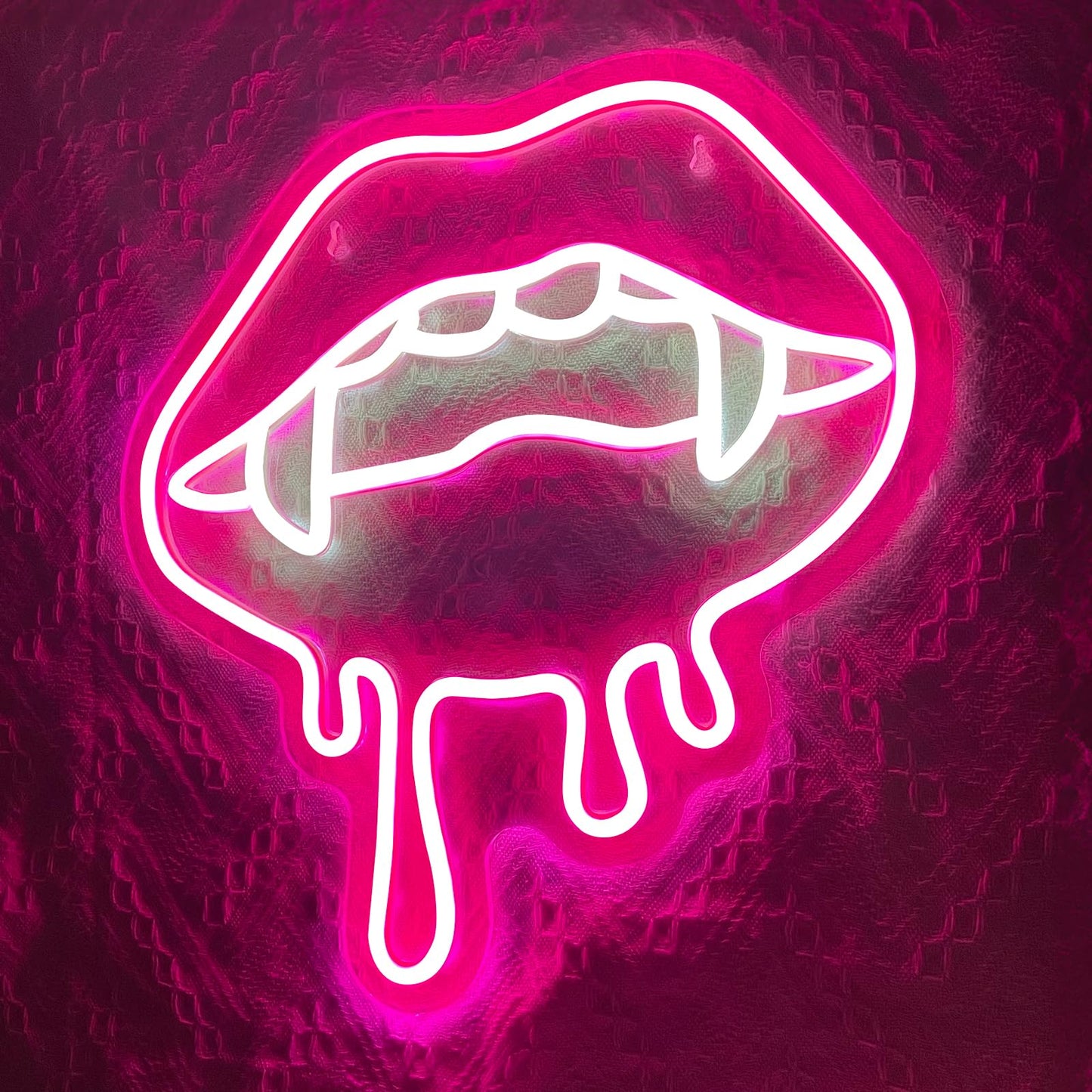 Lip Neon Sign Halloween Lips Neon Light For Wall Decor Red Led Big Lip Shaped Neon Signs For Party Aesthetics Decorations Usb Powered Custom Creative Neon Sign For Unique Gift Man