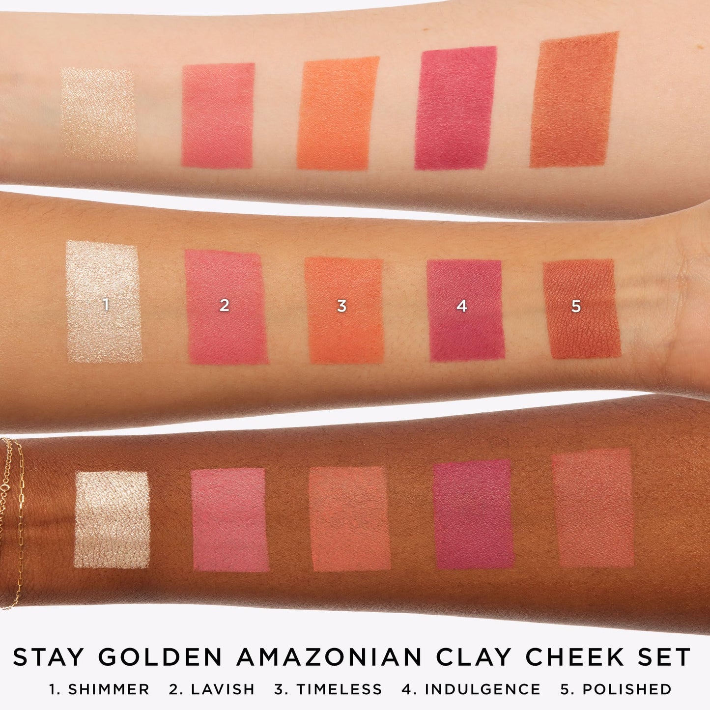 tarte stay golden Amazonian clay cheek blush & highlight 5pc set