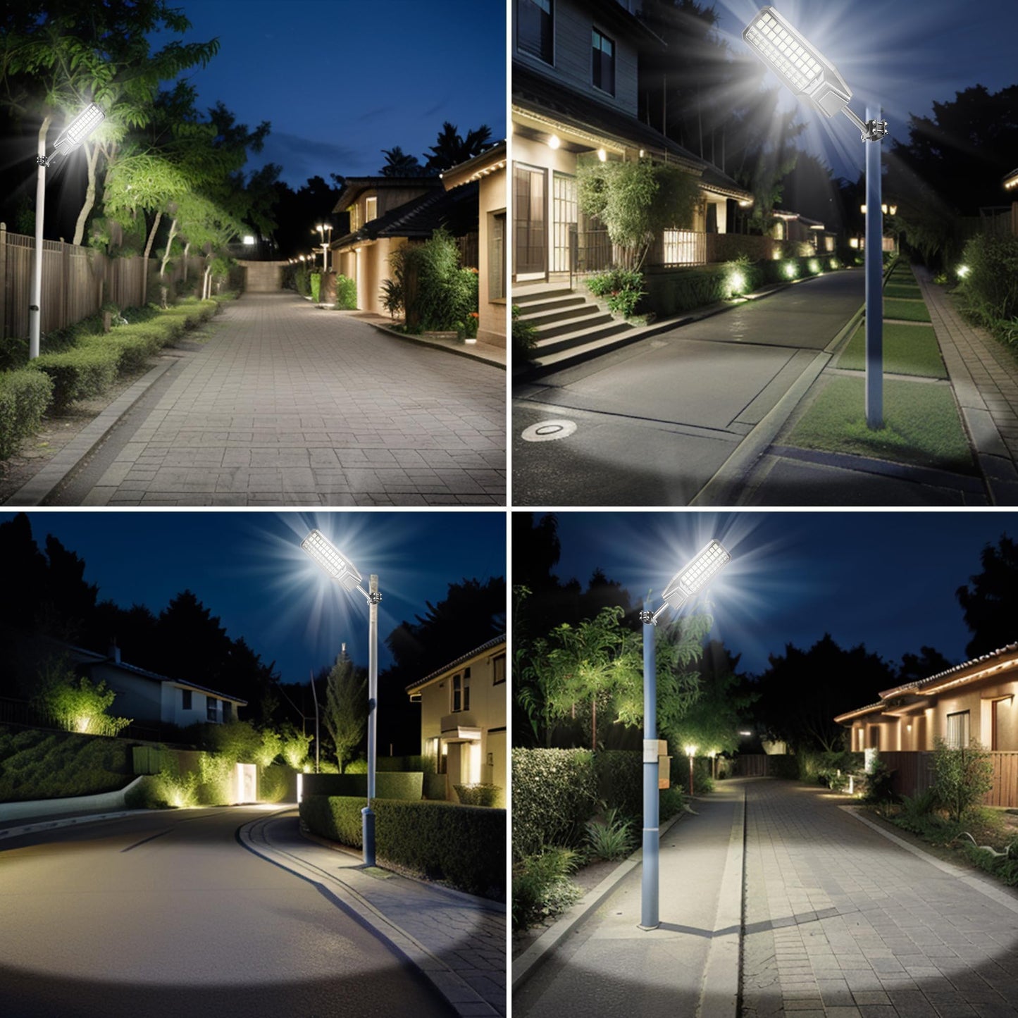 Loyoele 900000Lm 10000W Solar Street Lights Outdoor - Led Solar Light With Motion Detection Dusk To Dawn Weatherproof Ideal For Security Lighting In Driveways And Parking Lots