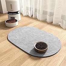 Absorbent Dog Food Mat-Cat Dog Mat for Food and Water Bowl, Quick Dry Pet Food Mat, No Stains Dog Feeding mat, Dog Accesso...