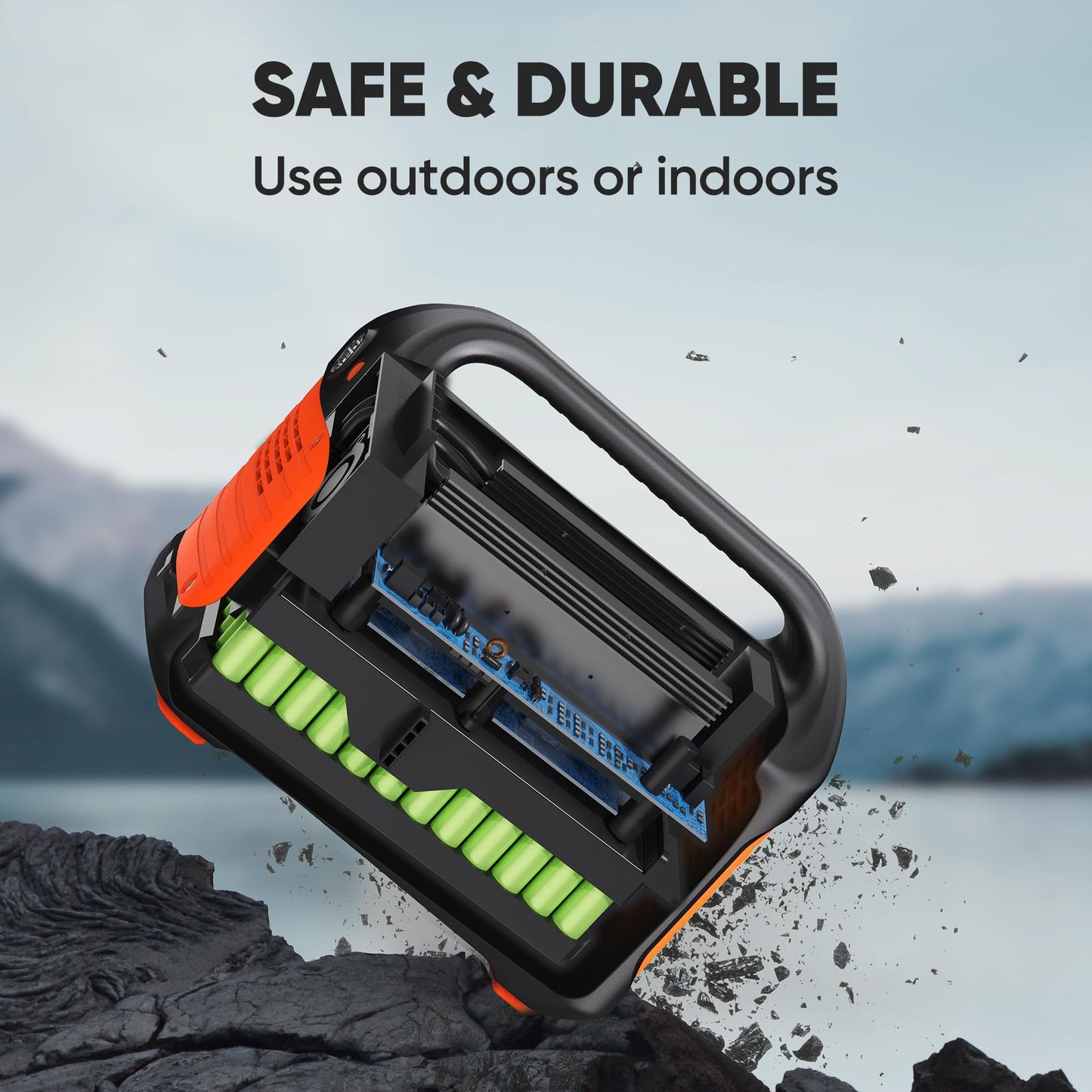 Jackery Portable Power Station Explorer 500 And 102W Fast Charger, 518Wh Solar Generator Lithium Battery With 500W Ac Outlet For