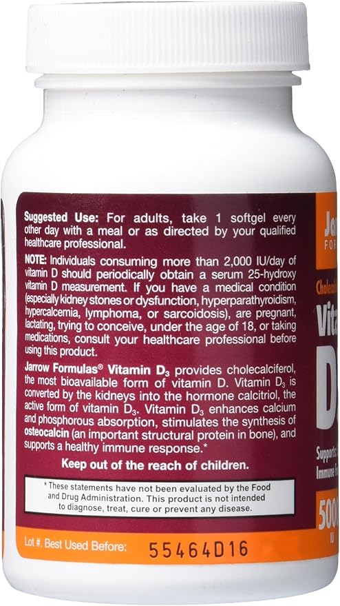 Jarrow Formulas Ultra Strength Methyl B-12 5000 mcg & Methyl Folate 800 mcg + P-5-P & Vitamin D3 125 mcg (5000 IU) - 100 Servings (Softgels)
