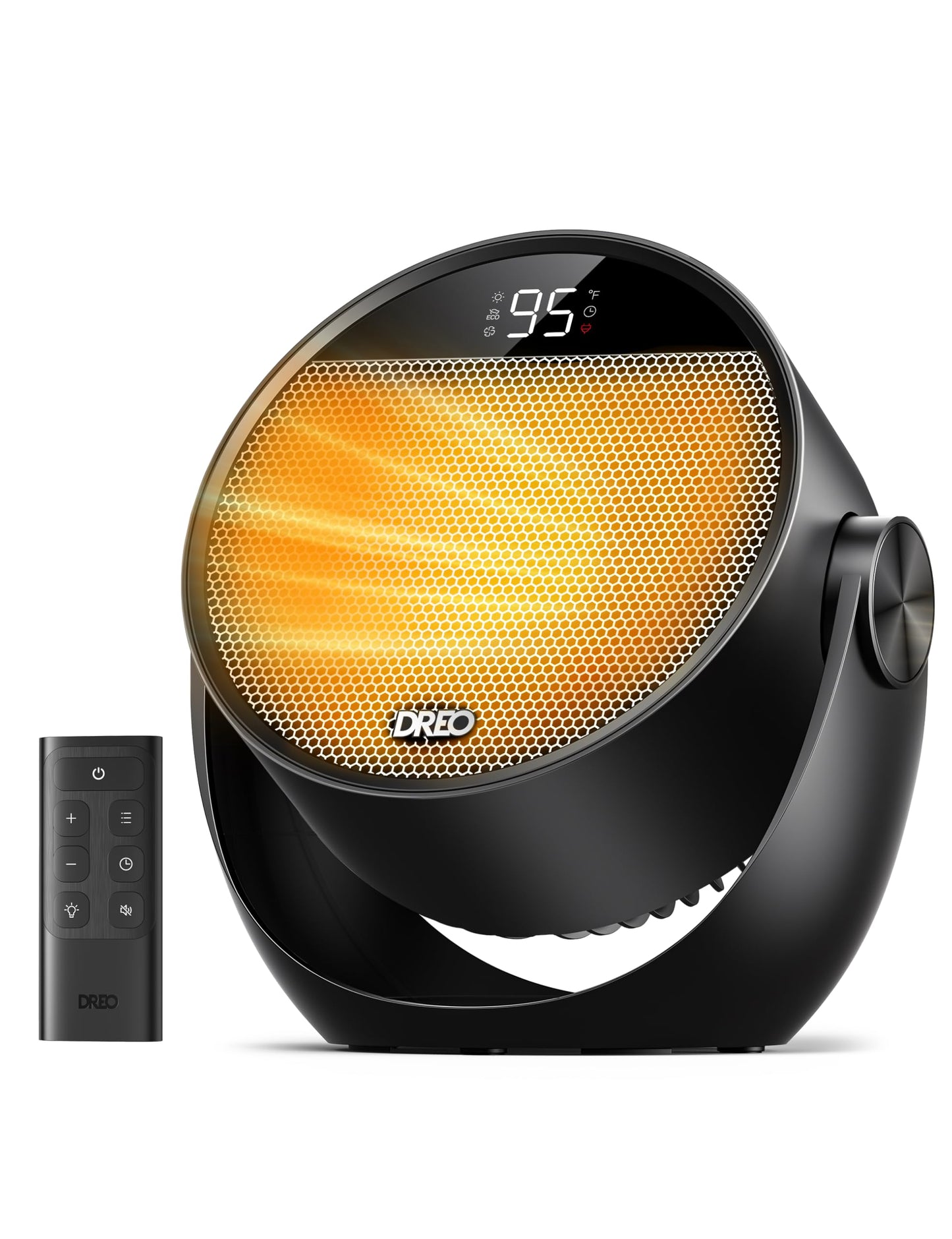 Dreo Space Heater 1500W, 60 Adjustable Tilt, 10.5ft/s Portable Electric Heaters for Indoor Use with Thermostat, 8 Safety Protect