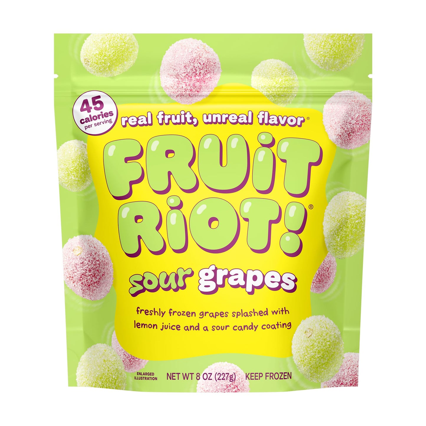 Fruit Riot Sour Candy Grapes, Made with Real Fruit, 8oz, Gluten-Free