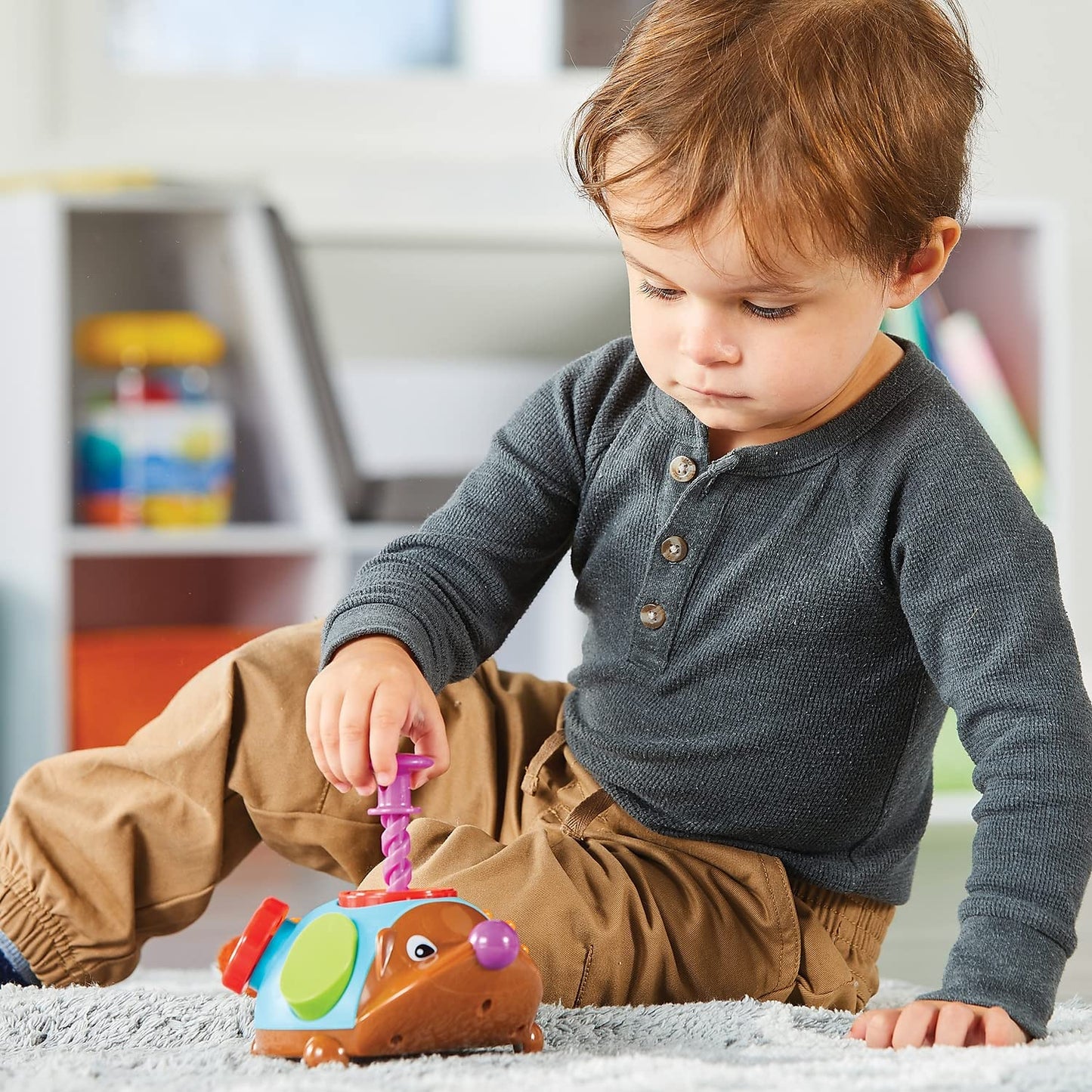 Learning Resources Spike the Fine Motor Hedgehog Fidget Friend -Ages 18+ months Fine Motor and Sensory Play Toy,Educational Toys for Toddlers, Toddler Montessori Toys