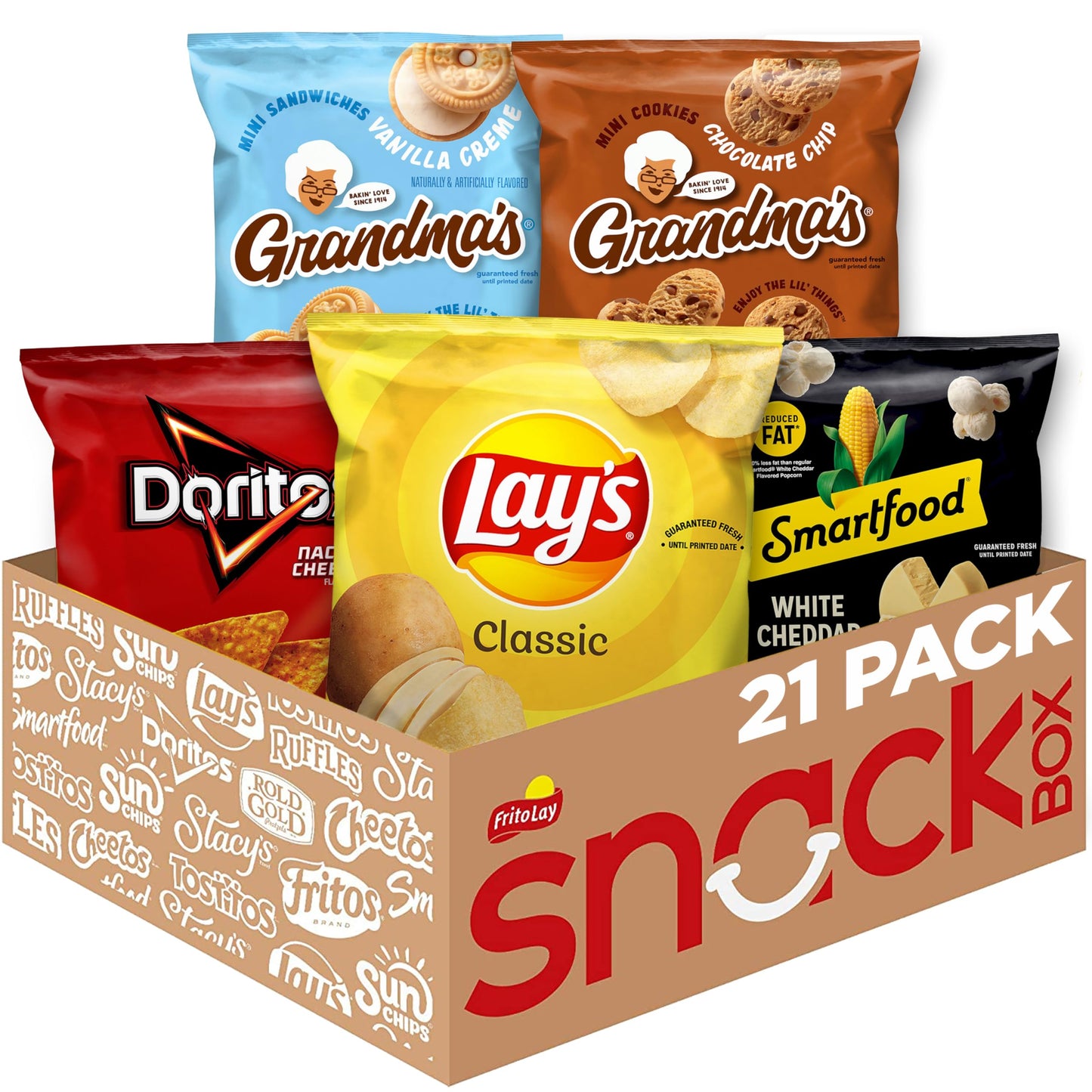 Frito-Lay Chips & Cookies, Smartfood, and Grandma s Variety Pack (Pack of 21)
